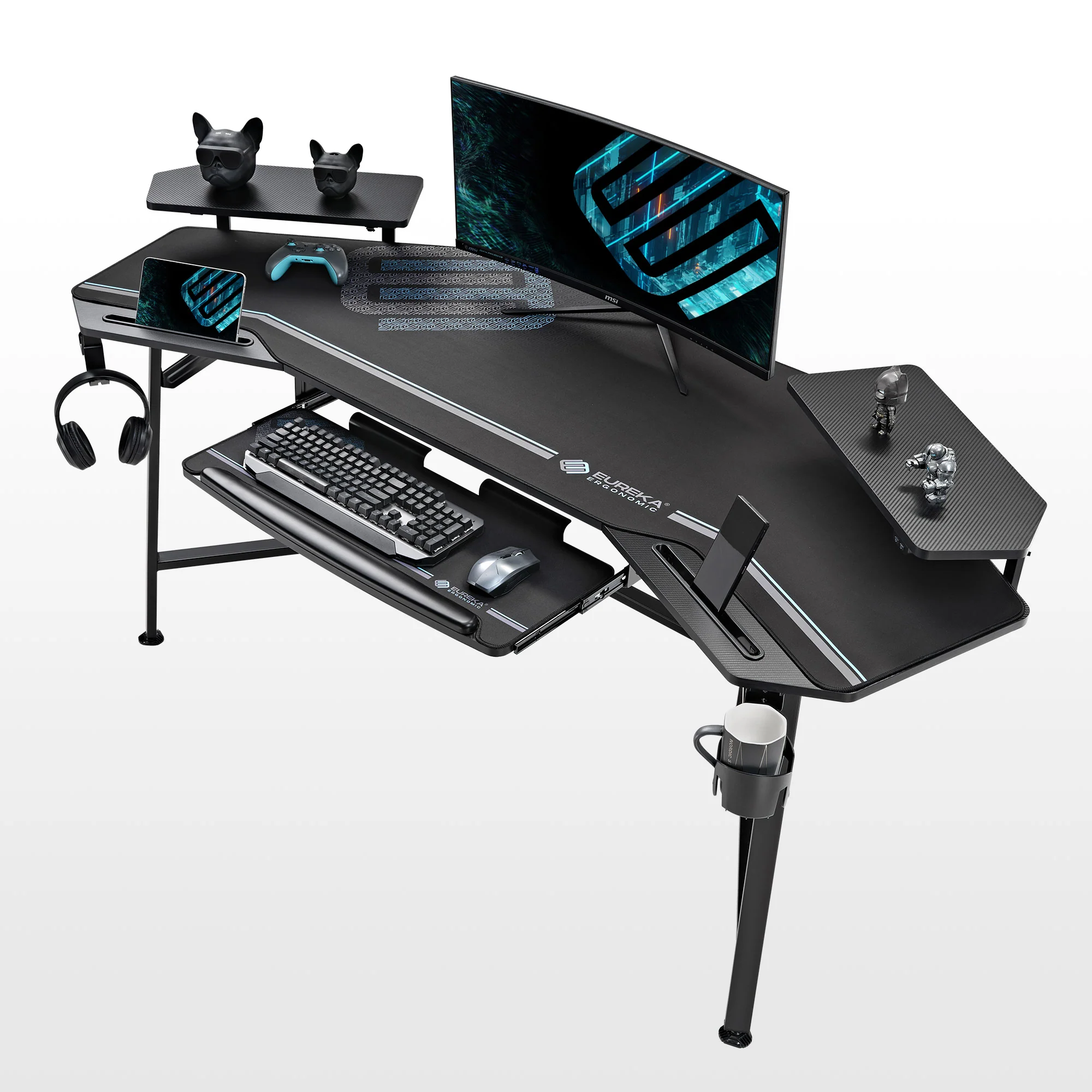 Aero Wing Shaped Studio Desk (73"x23") - Image 28