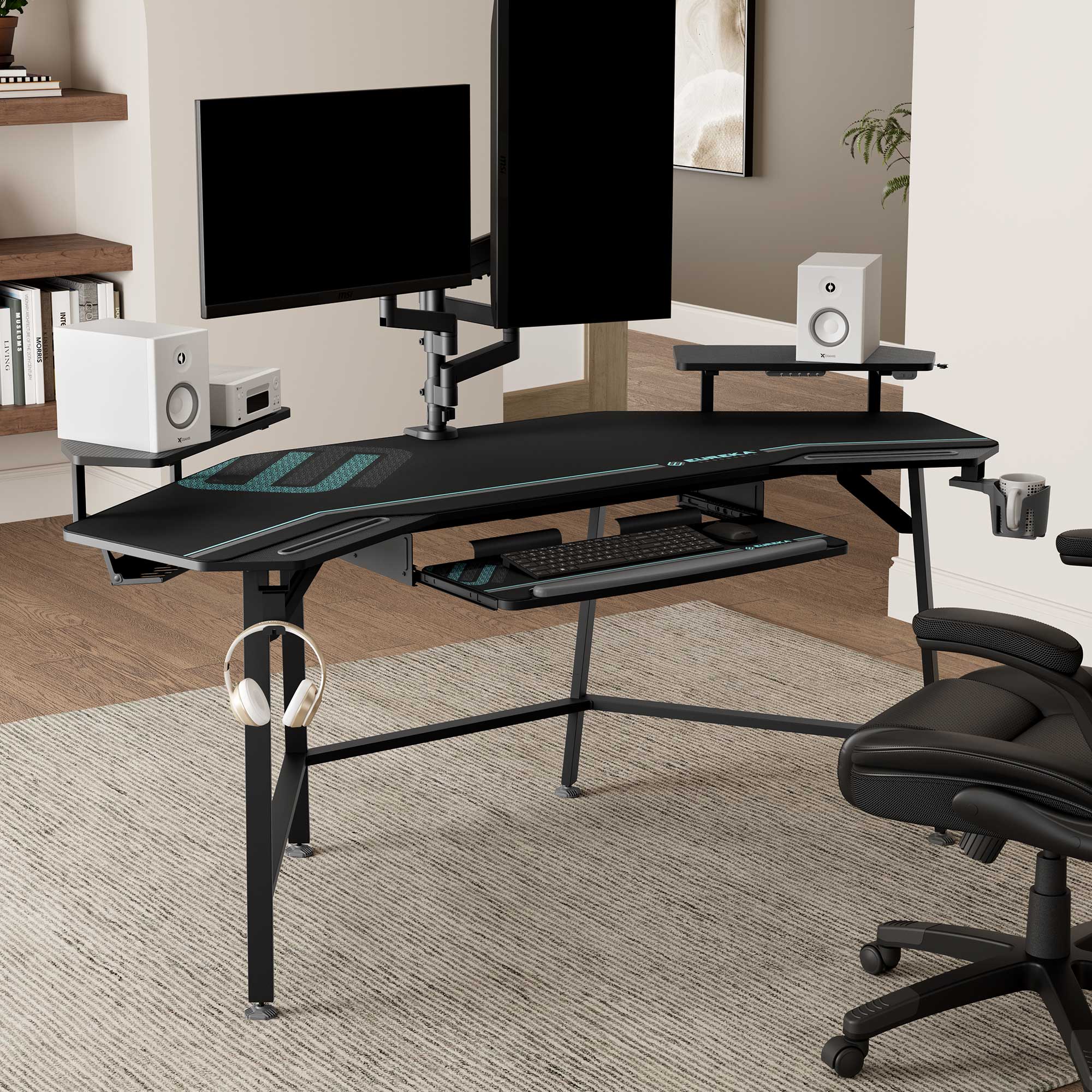 Aero Wing Shaped Studio Desk (73"x23") - Image 29