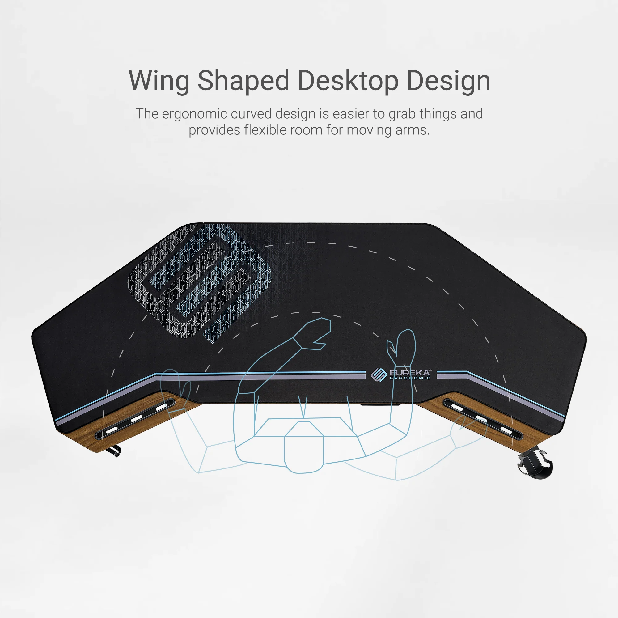 Aero Wing Shaped Studio Desk (73"x23") - Image 5