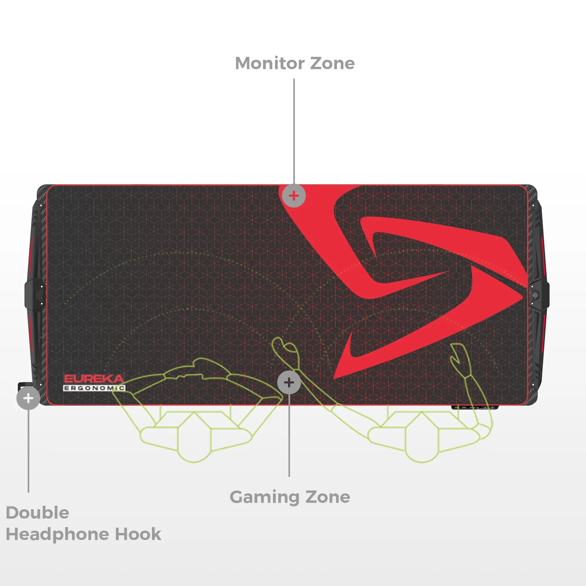 Gaming Standing Desk with RGB Lighting (65"x27") - Image 4