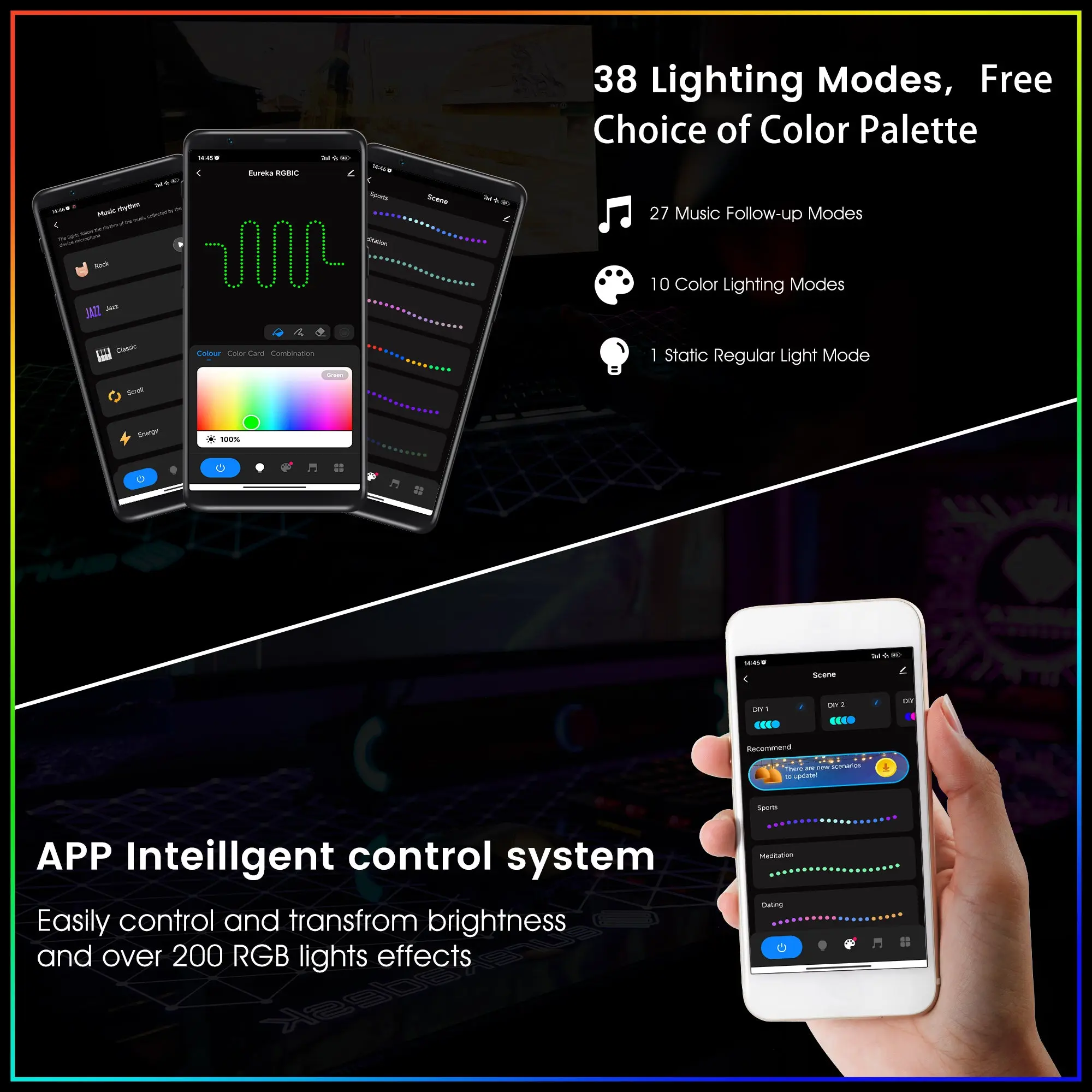 GTG - I43, LED Glass Desktop Gaming Desk (43"x23") - Image 7