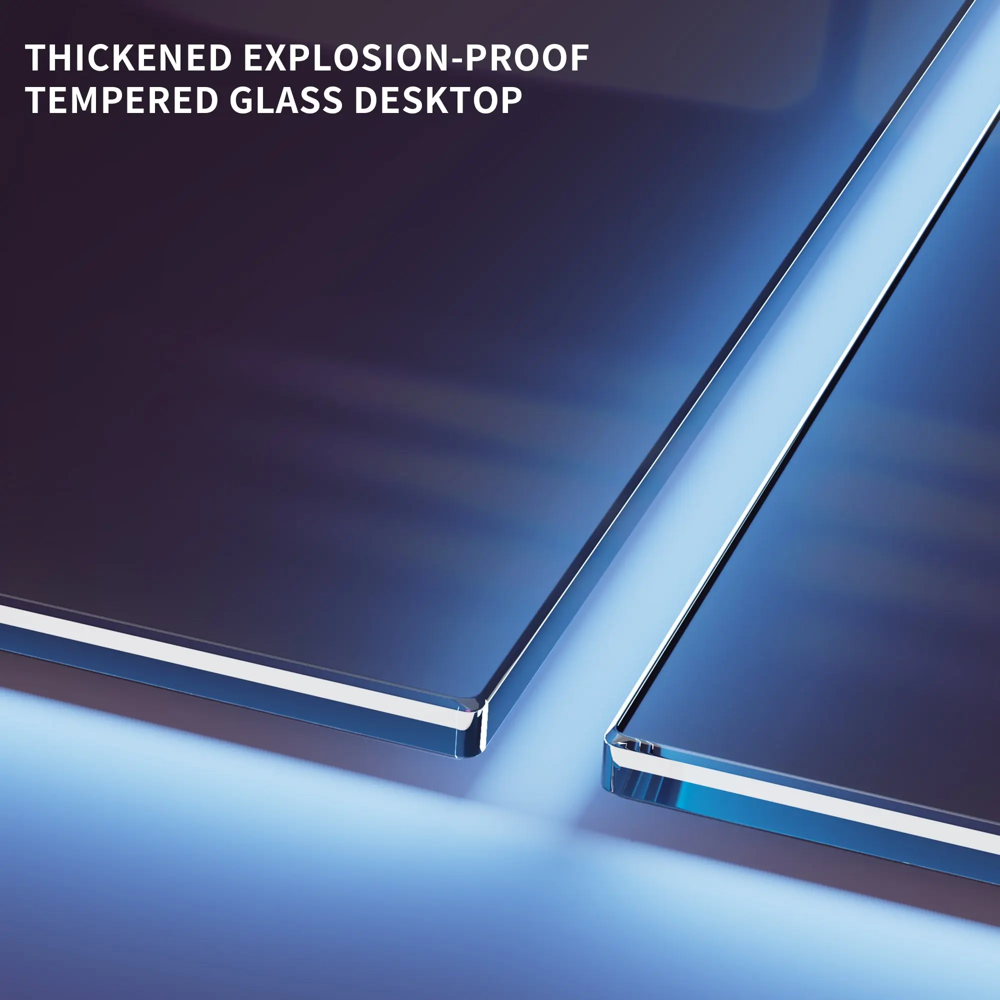 GTG-G55, Glass Desktop Gaming Standing Desk (55"x23") - Image 6