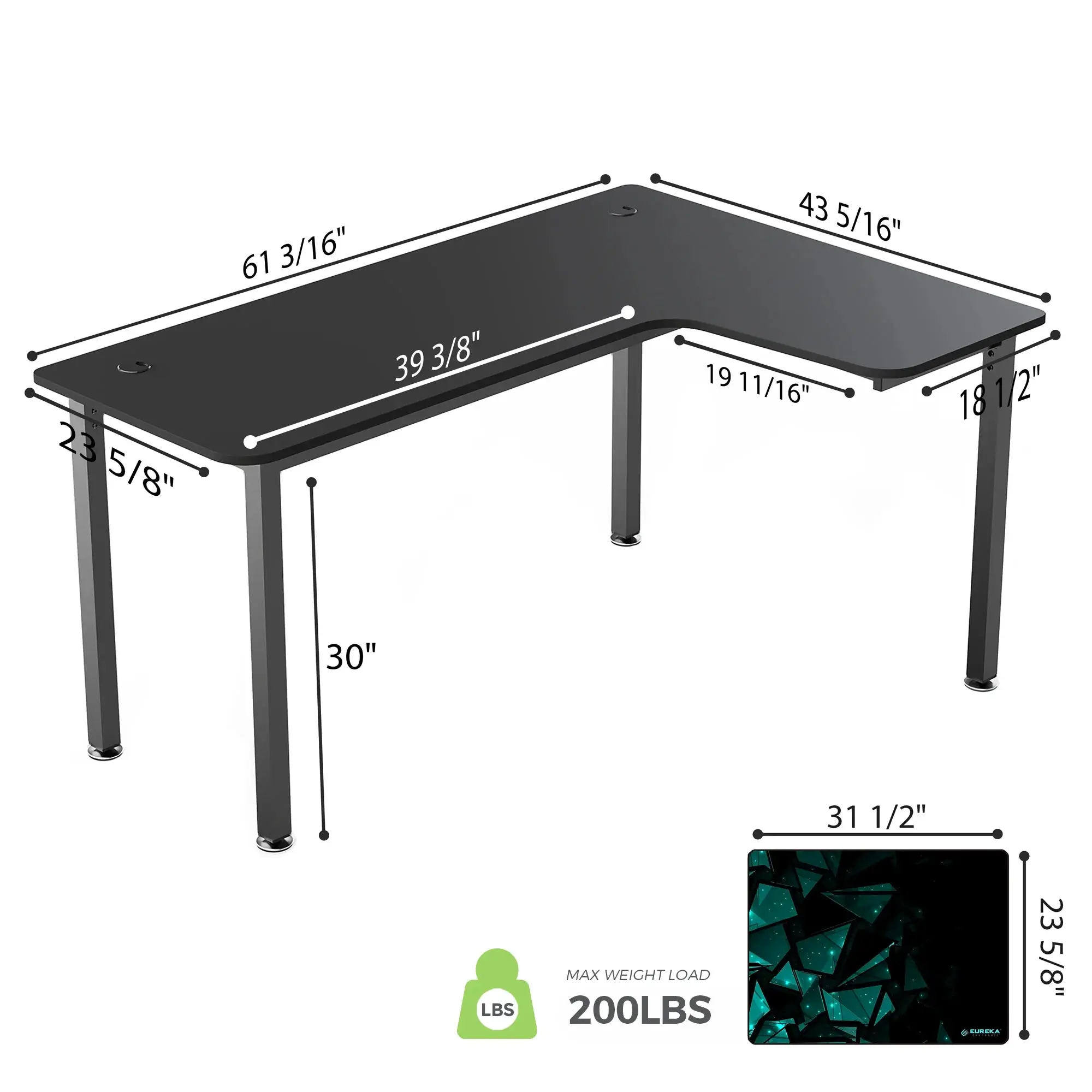 L-Shaped Office Desk (60"x23") - Image 15