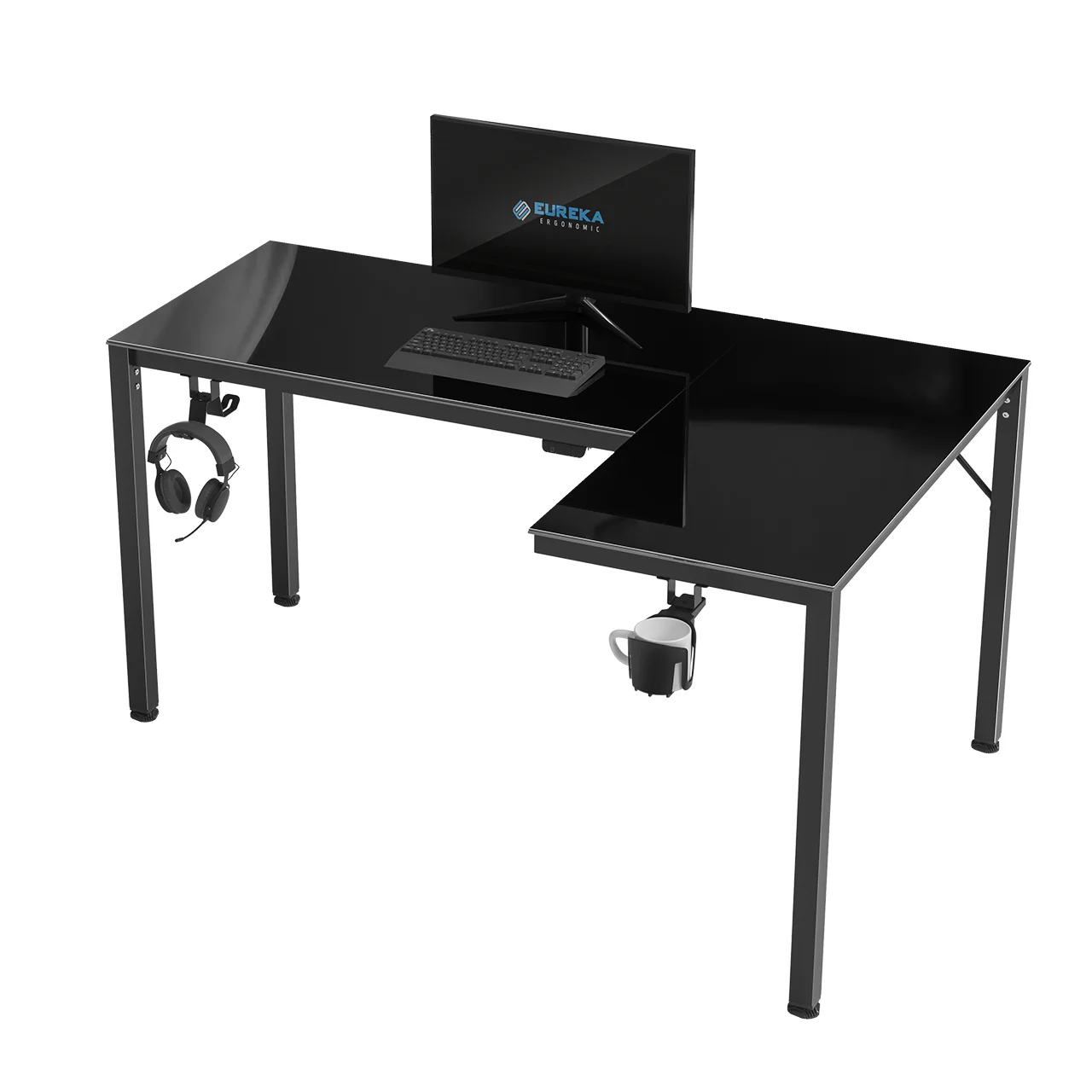 GTG - L60, L-Shaped Glass LED Gaming Desk (60"x40") - Image 12