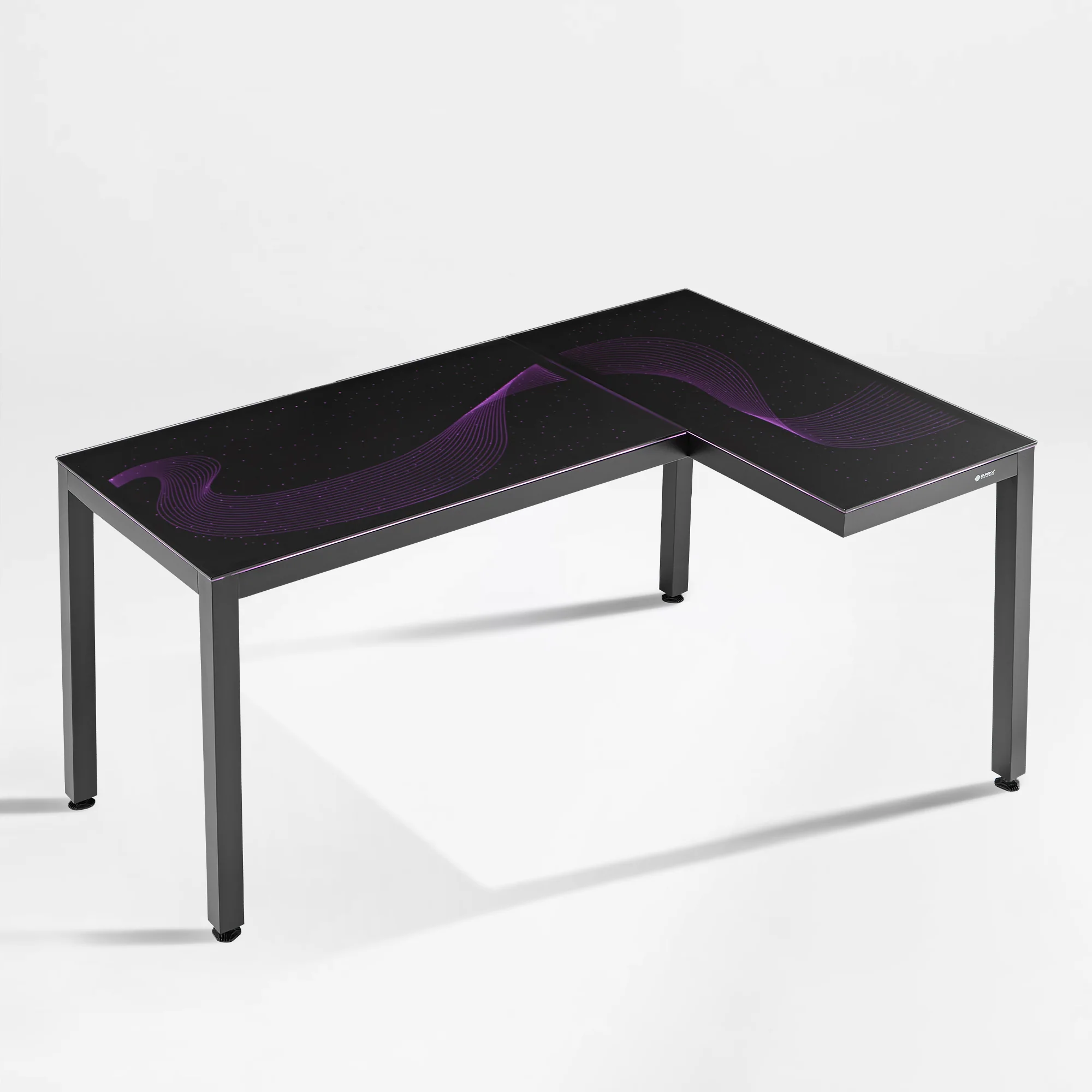 GTG - L60, L-Shaped Glass LED Gaming Desk (60"x40") - Image 15