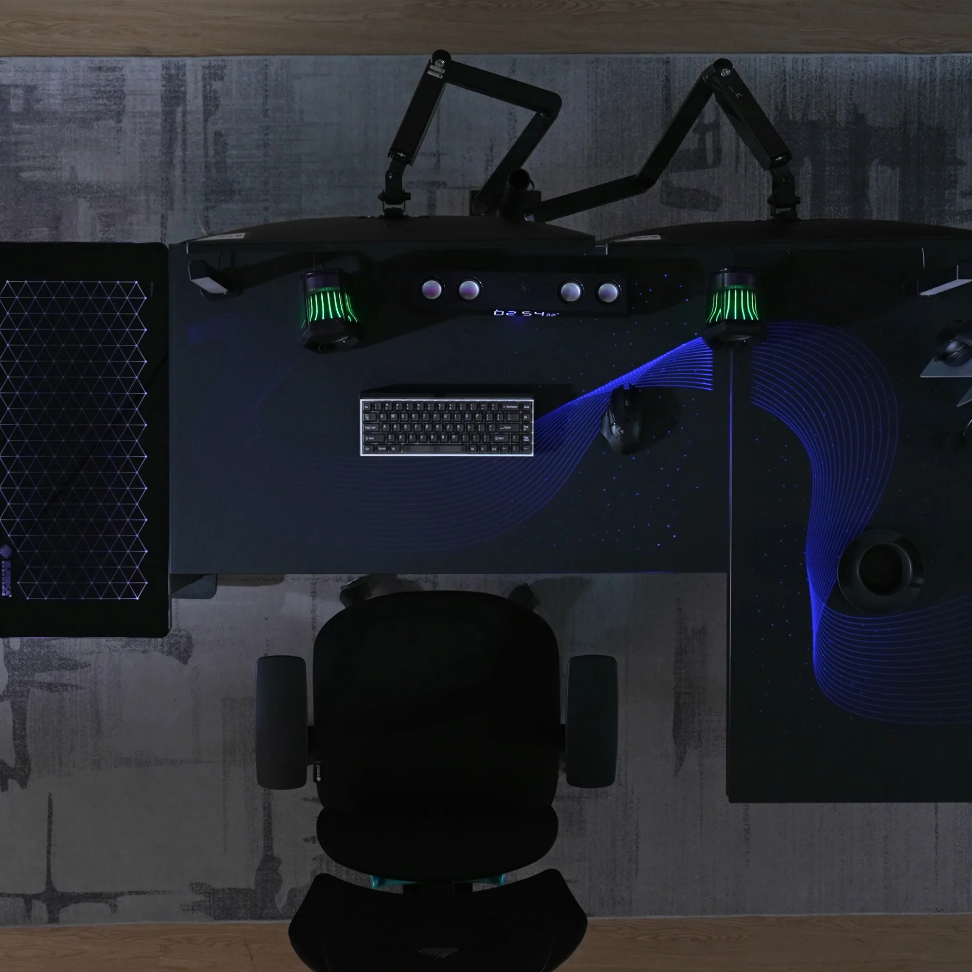 GTG - L60, L-Shaped Glass LED Gaming Desk (60"x40") - Image 17