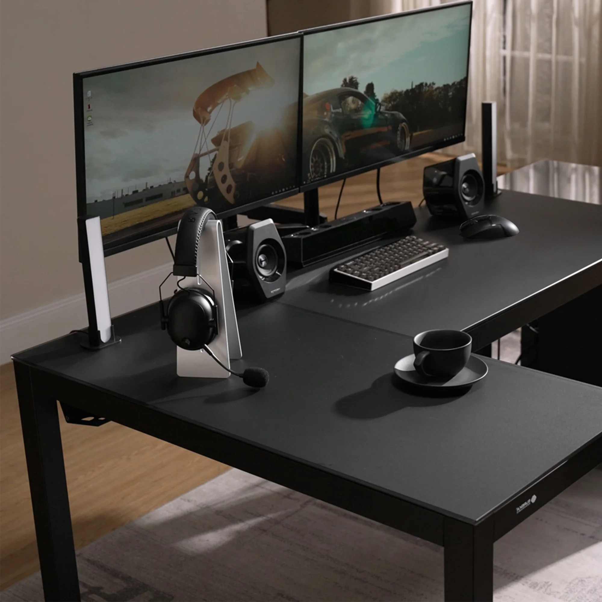 GTG - L60, L-Shaped Glass LED Gaming Desk (60"x40") - Image 23