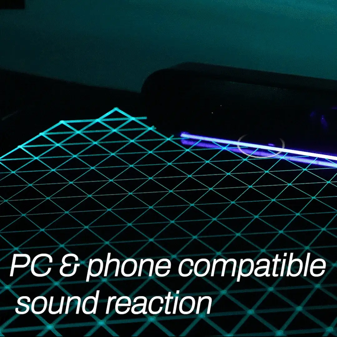 GTG - L60, L-Shaped Glass LED Gaming Desk (60"x40") - Image 7