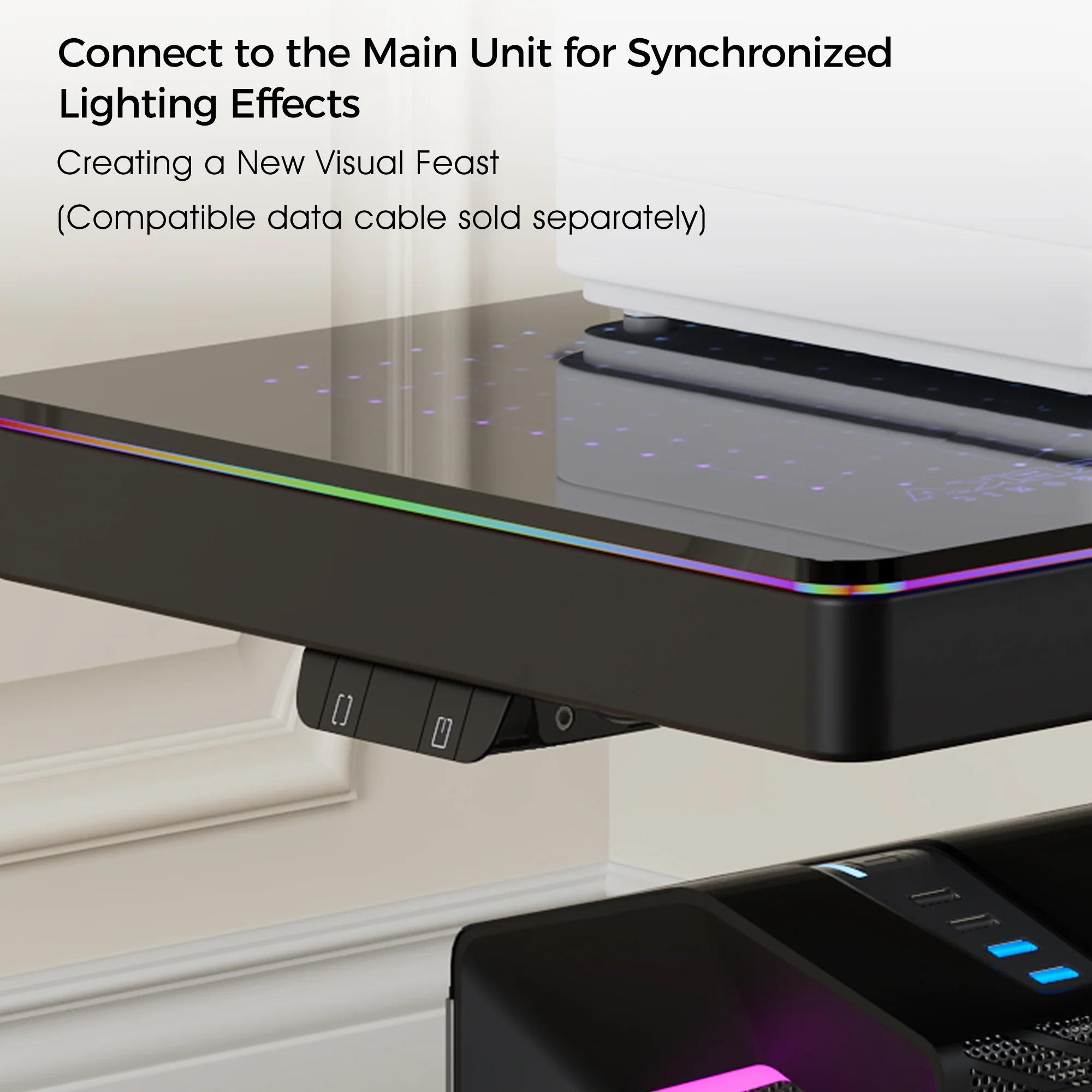 Height-Adjustable Illuminated Panel CPU Cart - Image 5