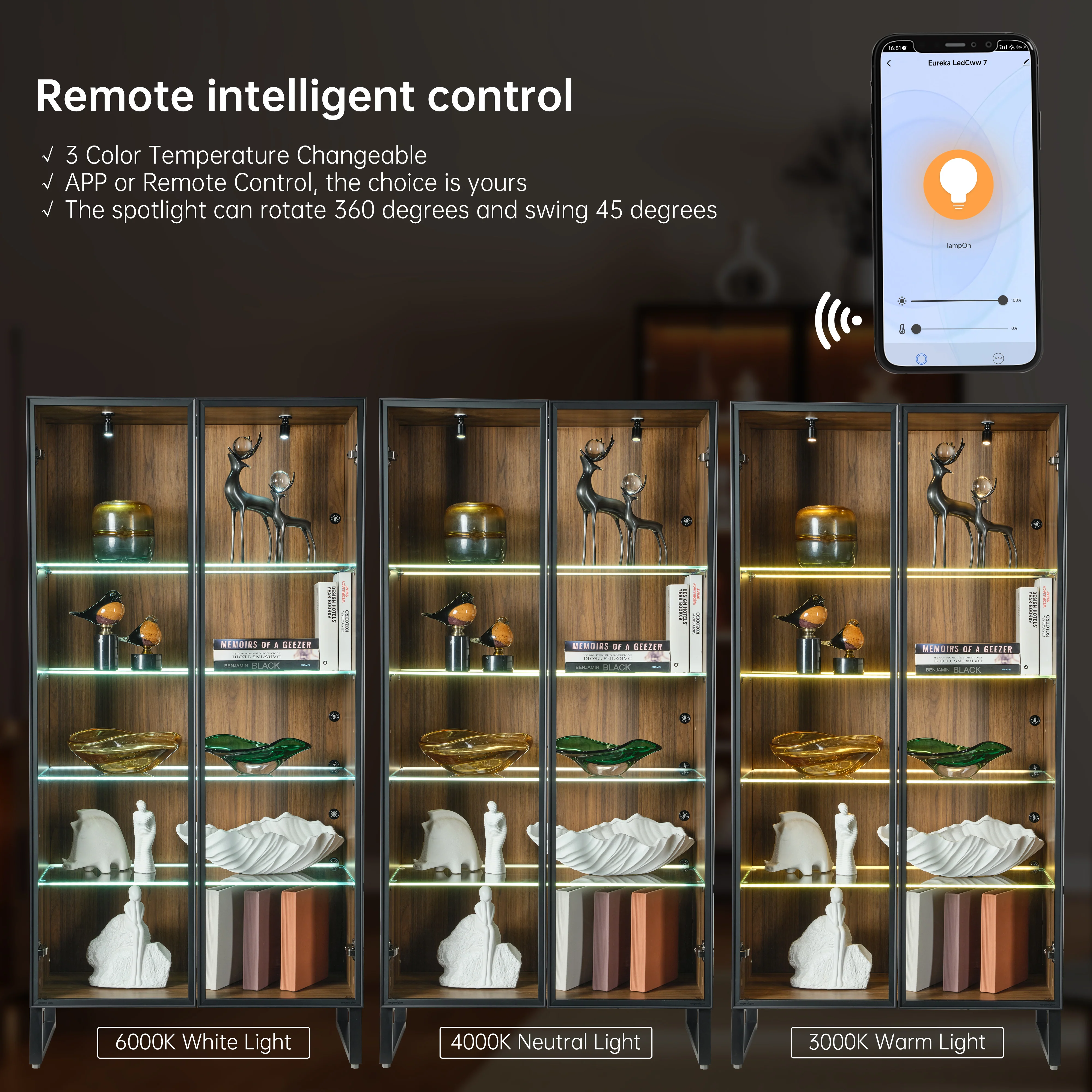 Curio Cabinet with Adjustable Shelves - Image 6
