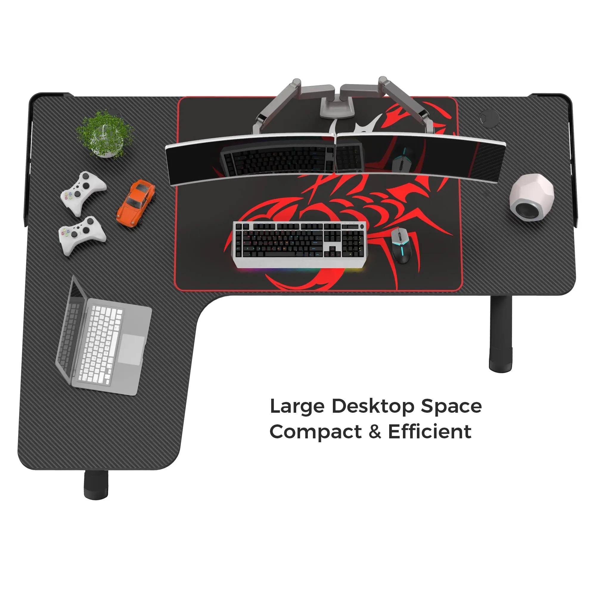 L Shaped Gaming Desk (60"x24") - Image 4