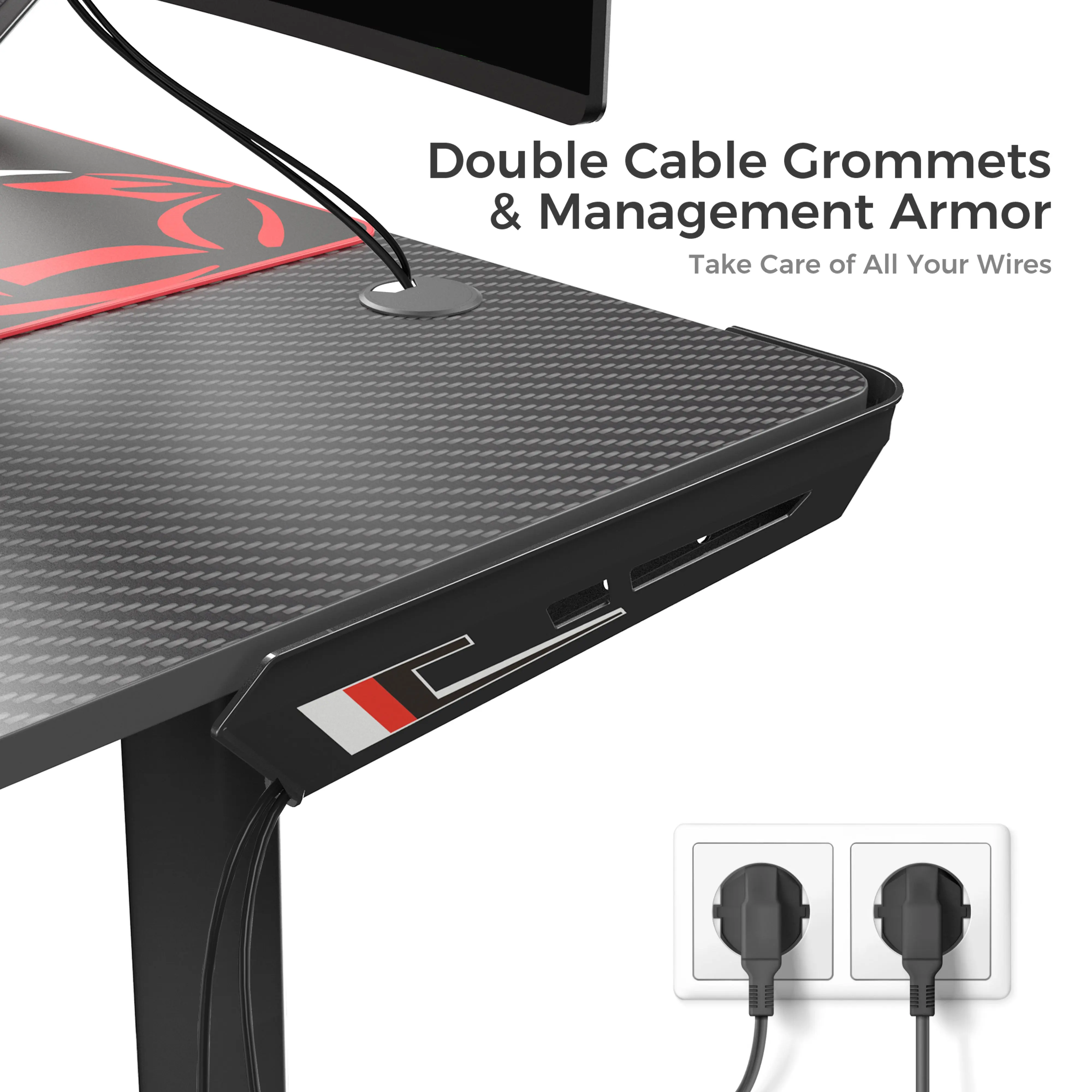 L Shaped Gaming Desk (60"x24") - Image 5