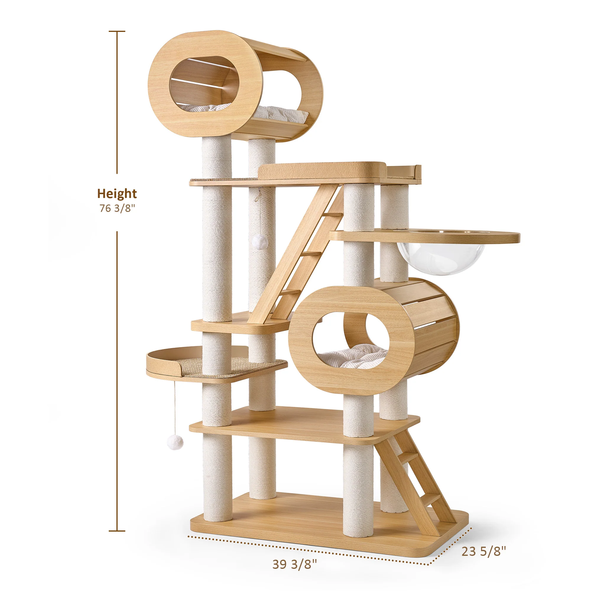 Babylon, 76" Extra Large Multi-Cat Tree Tower - Image 11