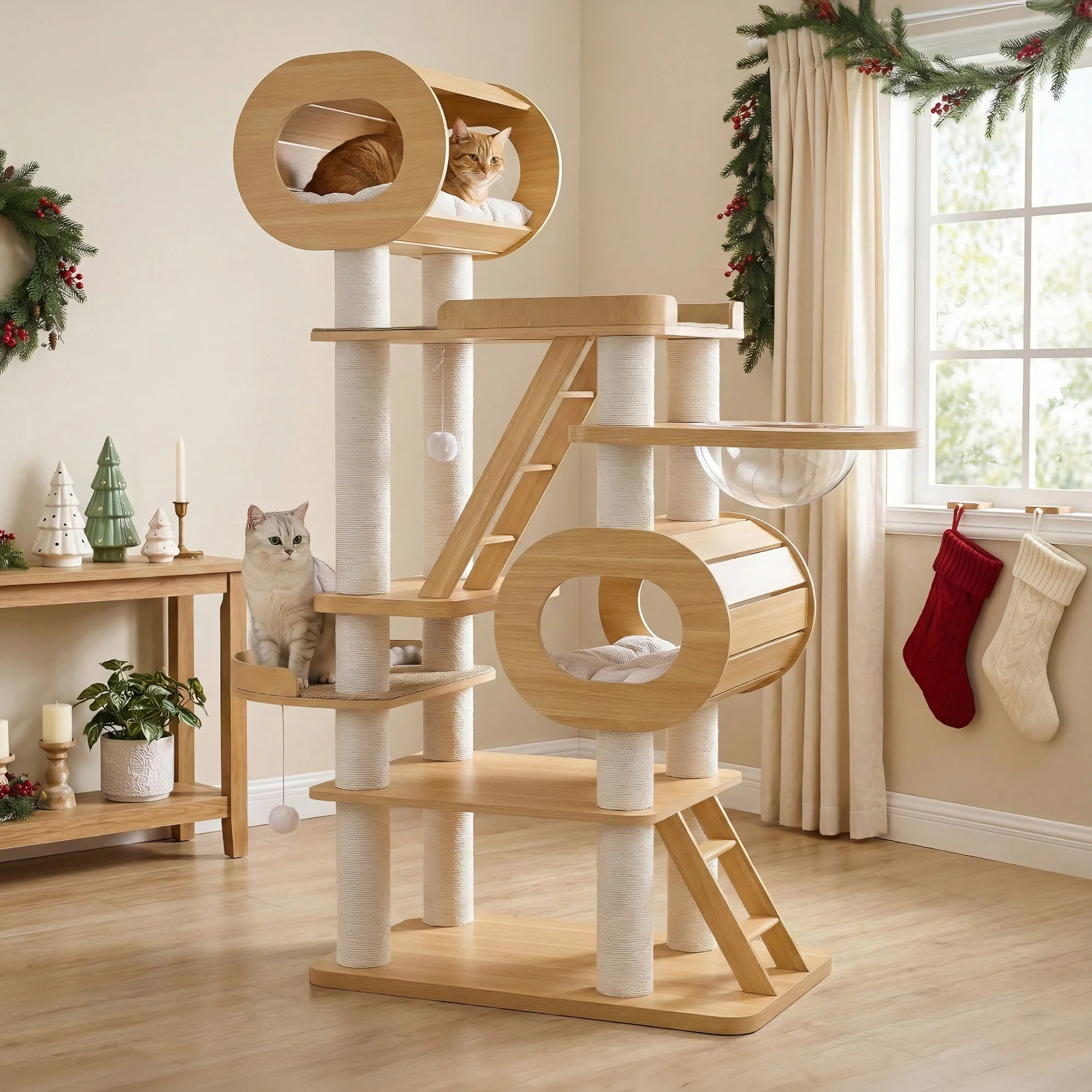 Babylon, 76" Extra Large Multi-Cat Tree Tower - Image 3