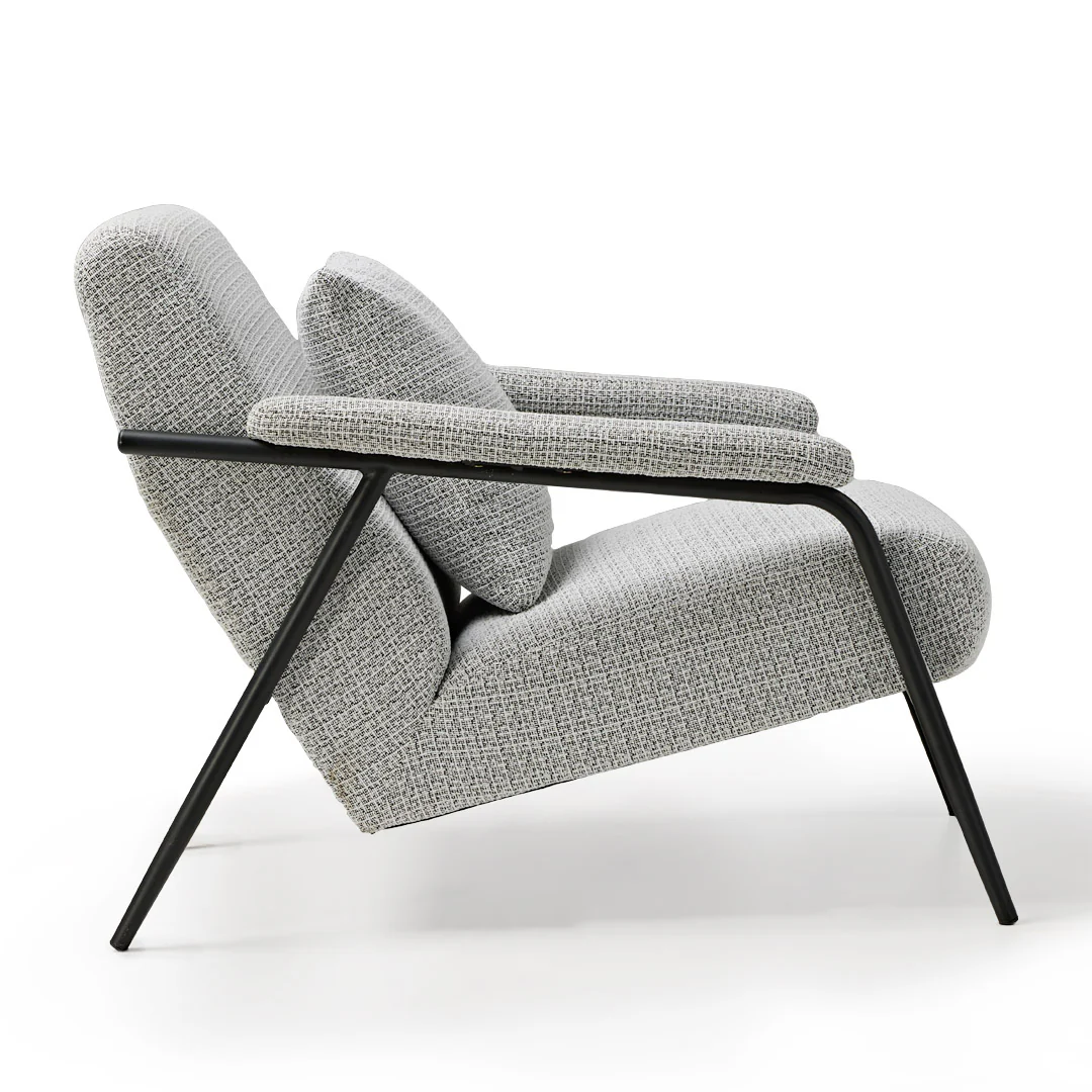 Minimalist Lounge Chair, Gray - Image 5
