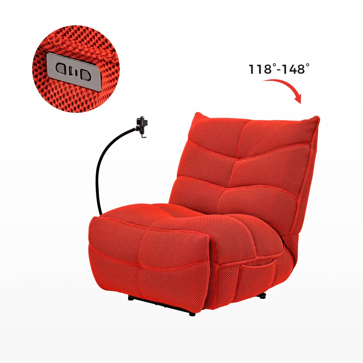 Linx, Recliner with Wireless Charging & USB - Image 42