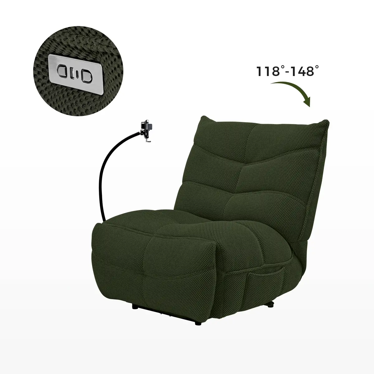 Linx, Recliner with Wireless Charging & USB - Image 8