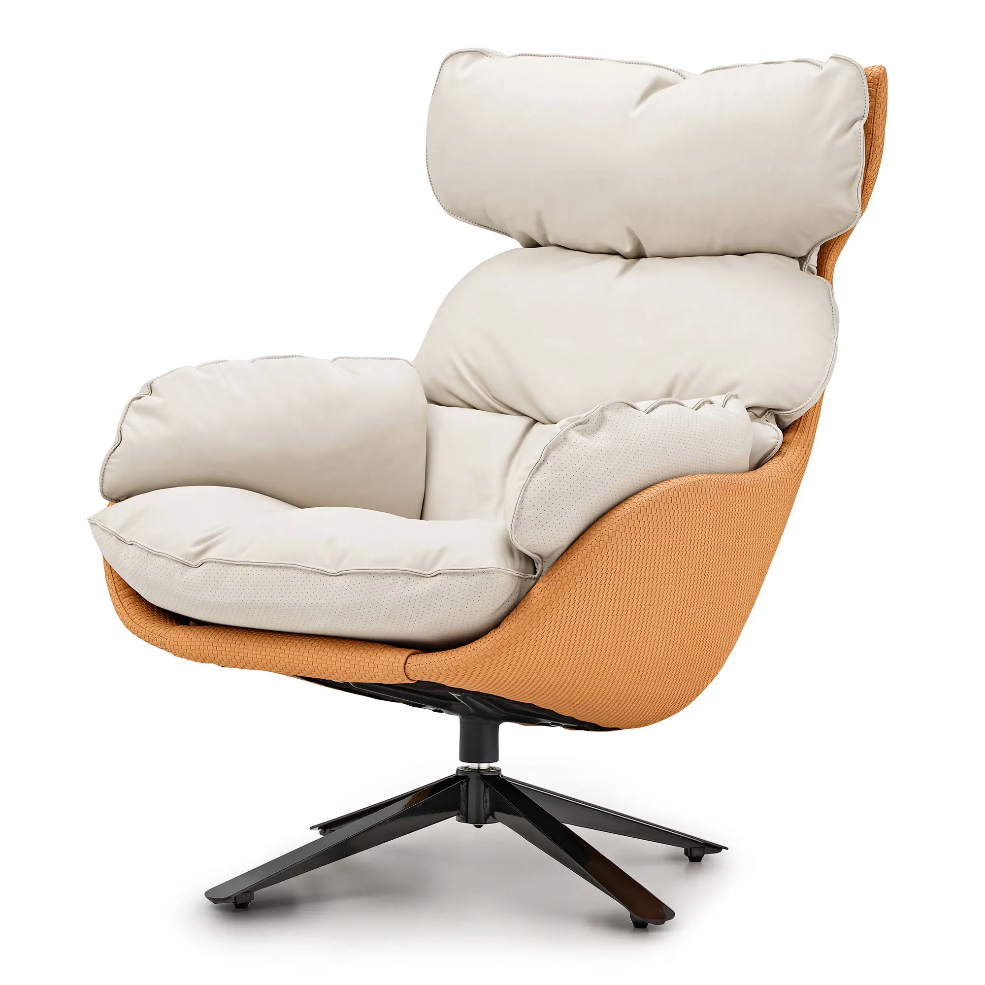 Todd, Swivel Armchair with High Back Lounge Chair - Image 10