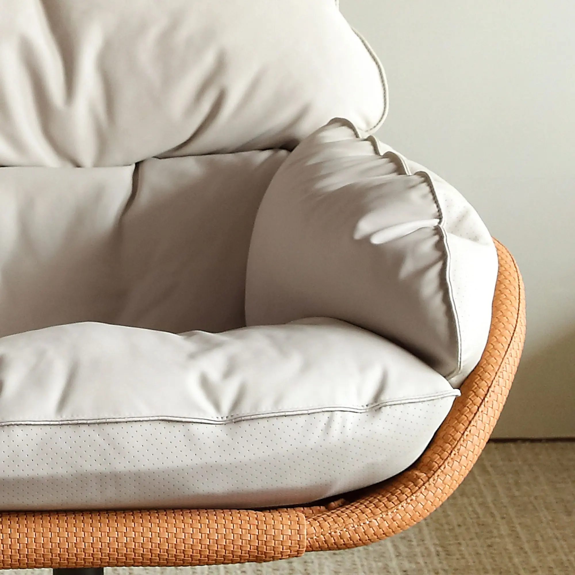 Todd, Swivel Armchair with High Back Lounge Chair - Image 5