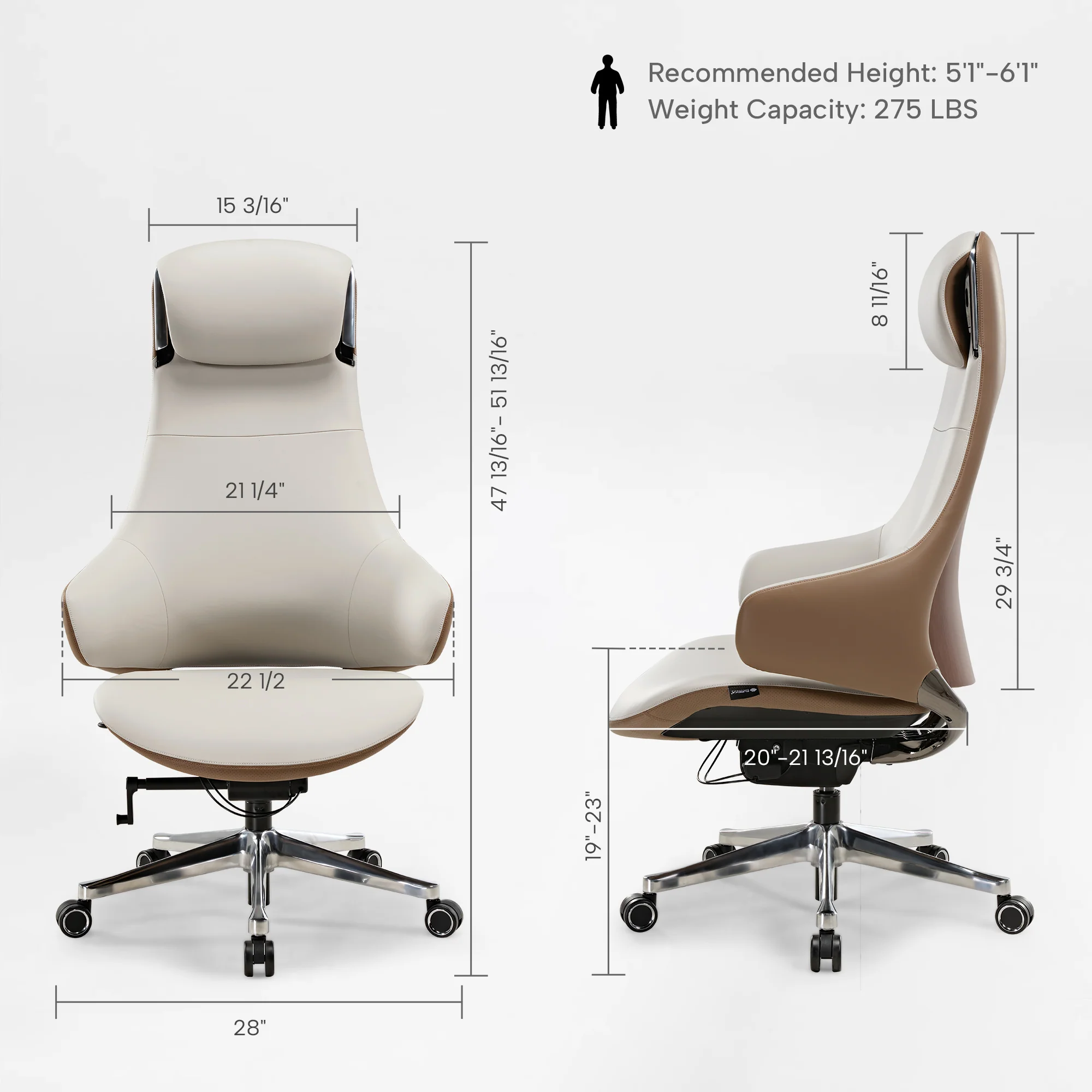 Serene Ella, Napa Leather Executive Chair - Image 17