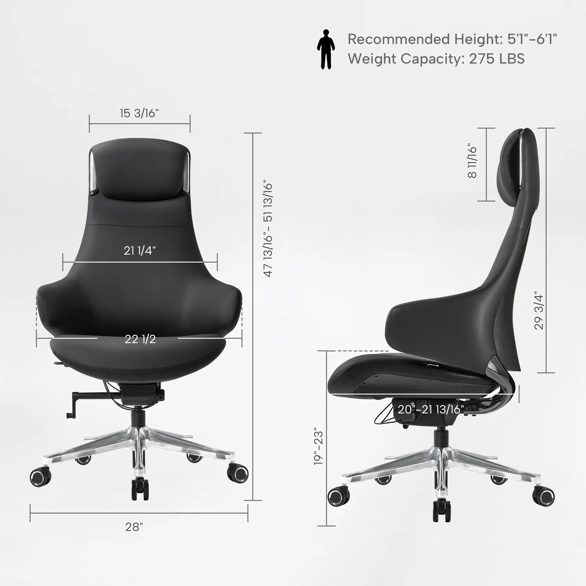 Serene Ella, Napa Leather Executive Chair - Image 33