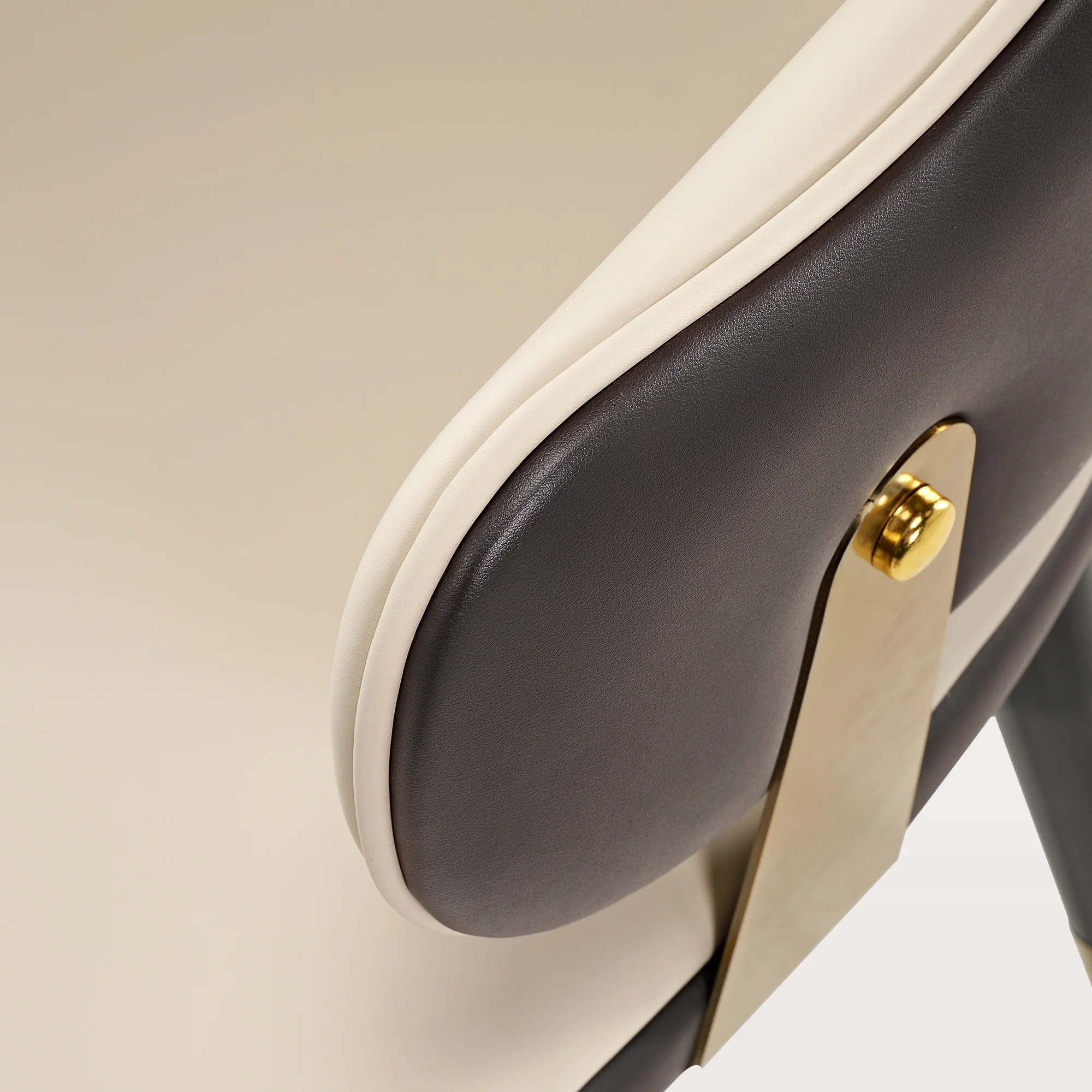 Anareli, Upholstered Dining Arm Chairs Set of 2,Beige & Dark Brown - Image 7