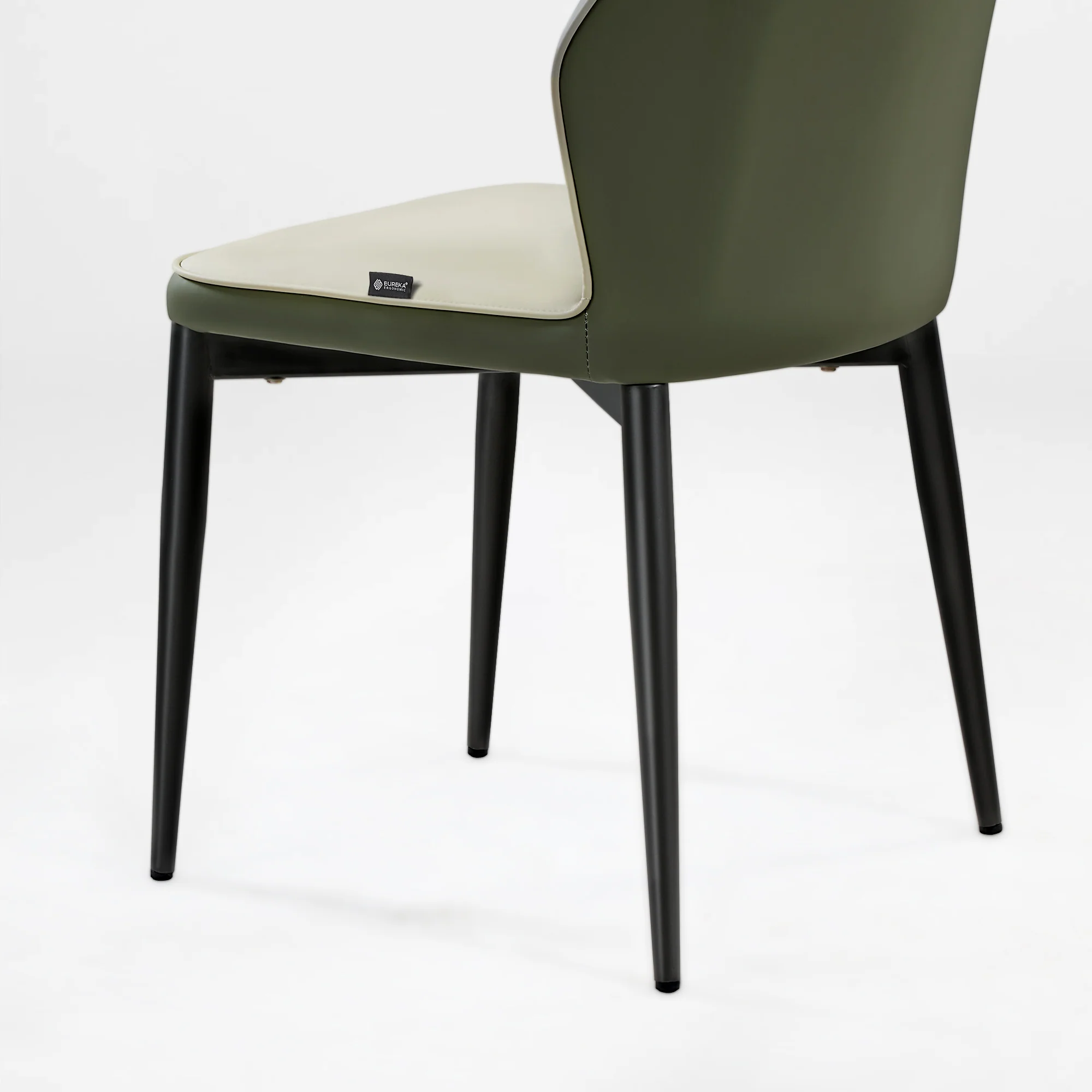 Ember, Upholstered Dining Side Chair Set of 2, Gray & Bottle Green - Image 11