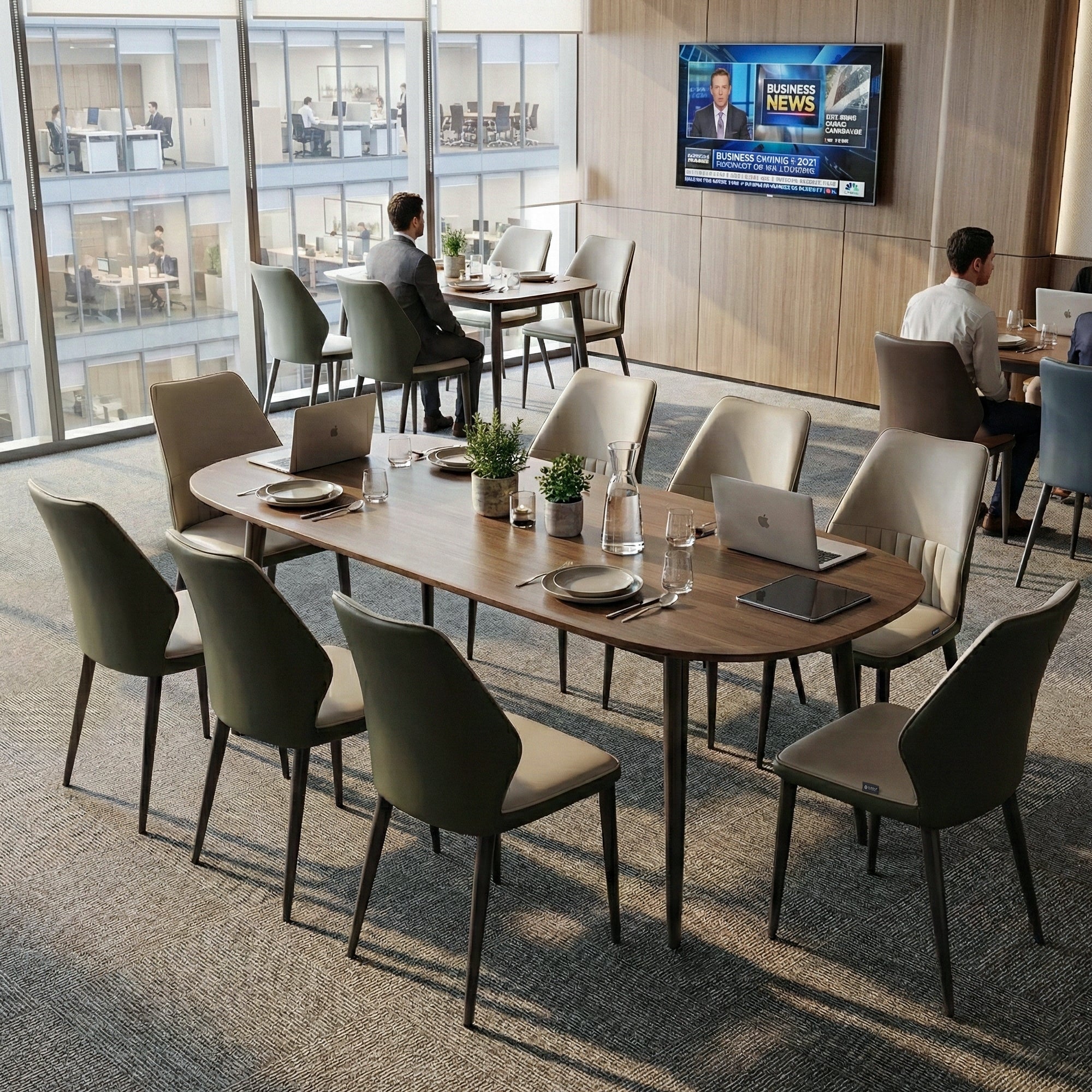 Ember, Upholstered Dining Side Chair Set of 2, Gray & Bottle Green - Image 3