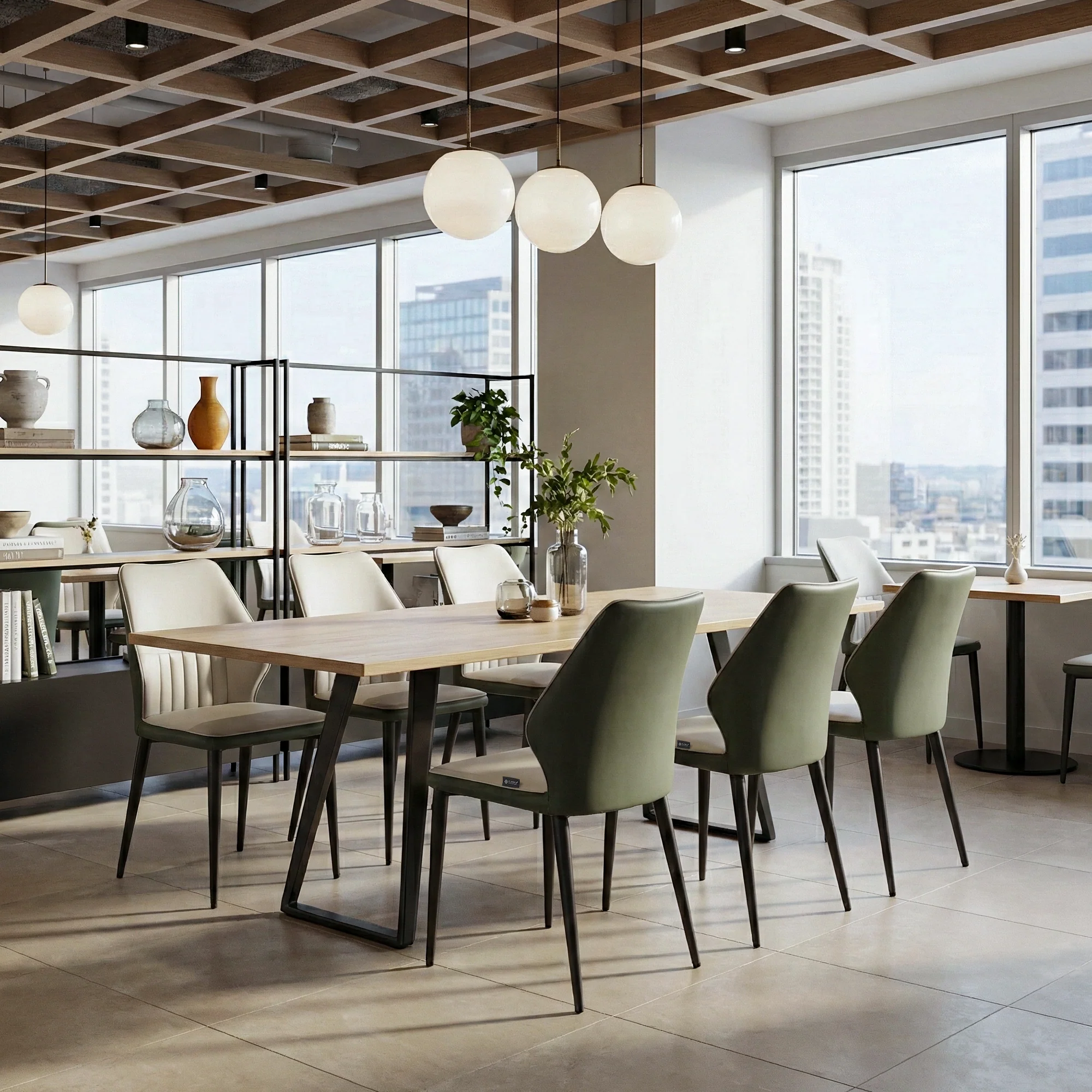 Ember, Upholstered Dining Side Chair Set of 2, Gray & Bottle Green - Image 4