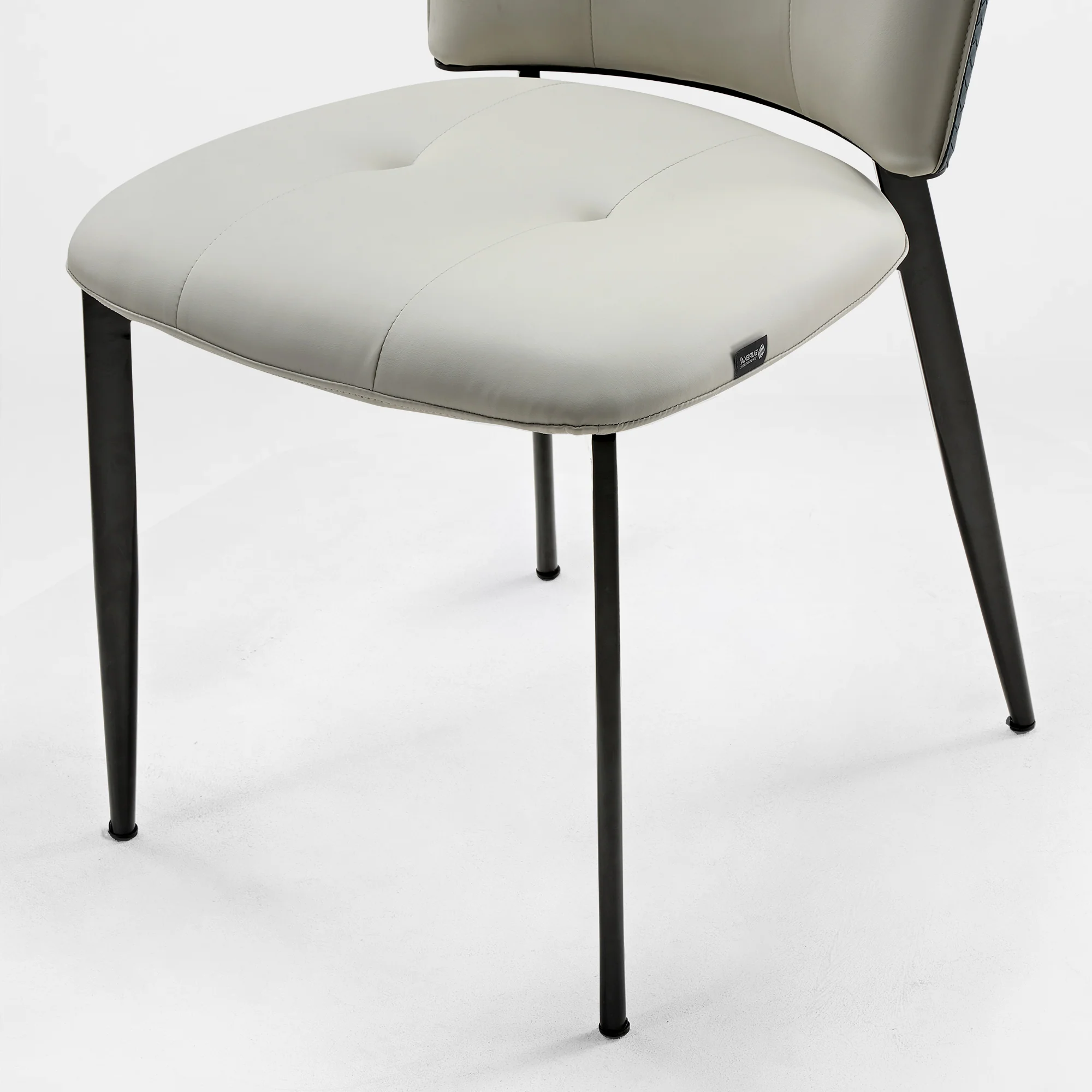 Aspen, Upholstered Dining Side Chairs Set of 2,  Indigo Blue& Off-White - Image 12