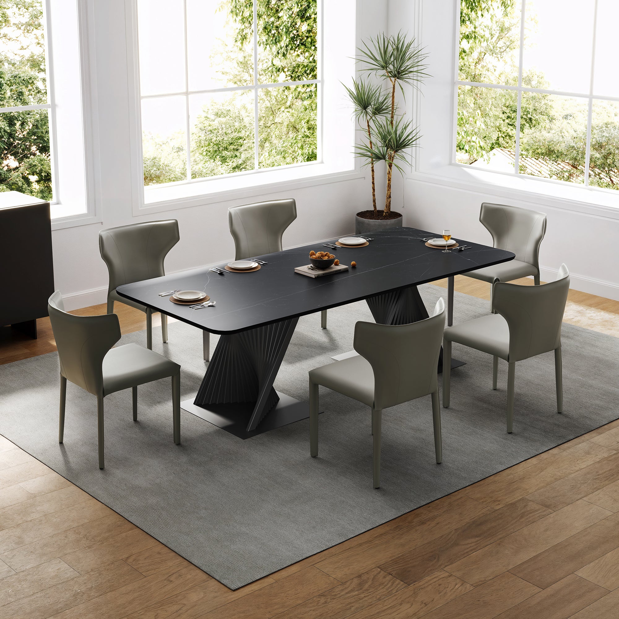 Majestic, Dining Side Chairs Set of 2, Gray - Image 6