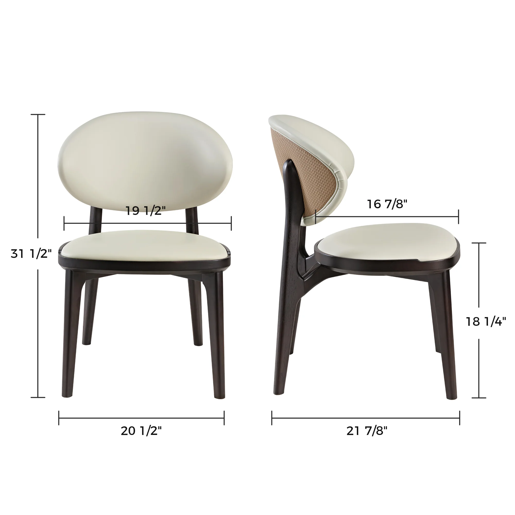 Cedar, Dining Side Chairs Set of 2, Off-white - Image 18
