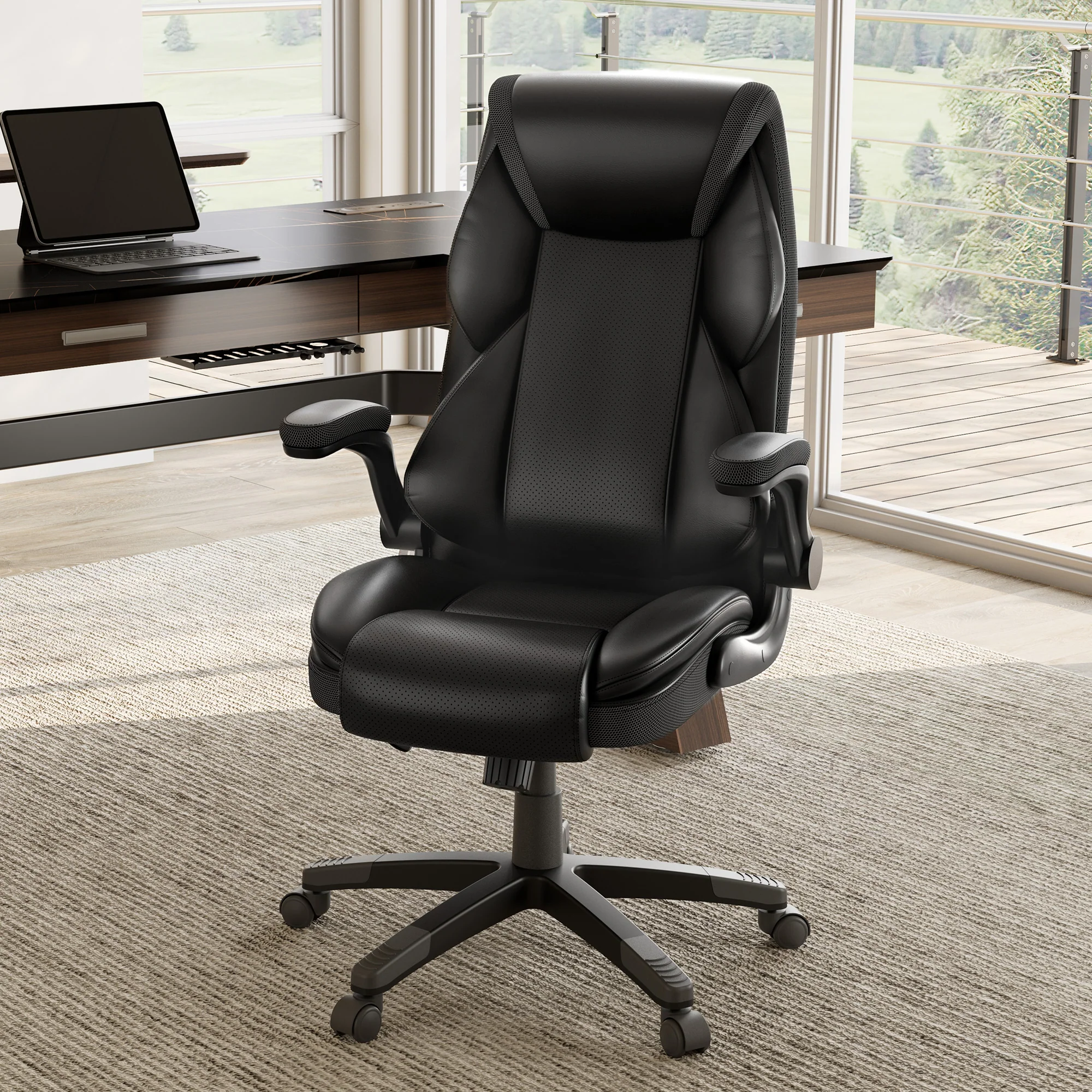 Galene, Faux Leather Office Chair - Image 18