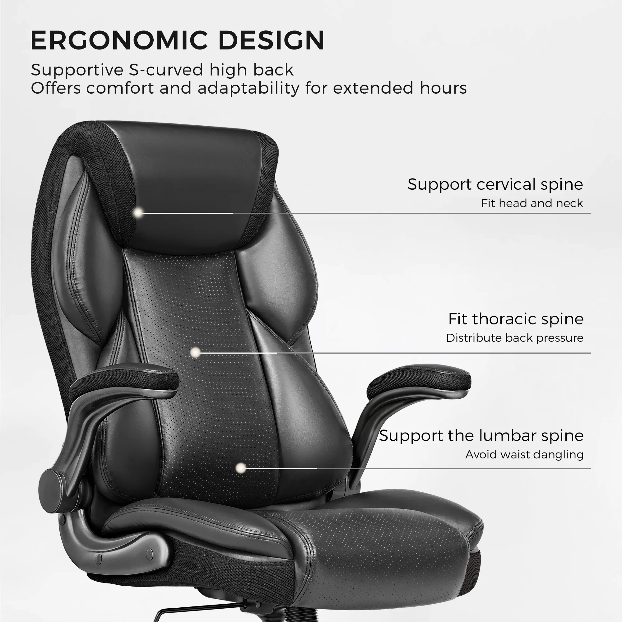 Galene, Faux Leather Office Chair - Image 23