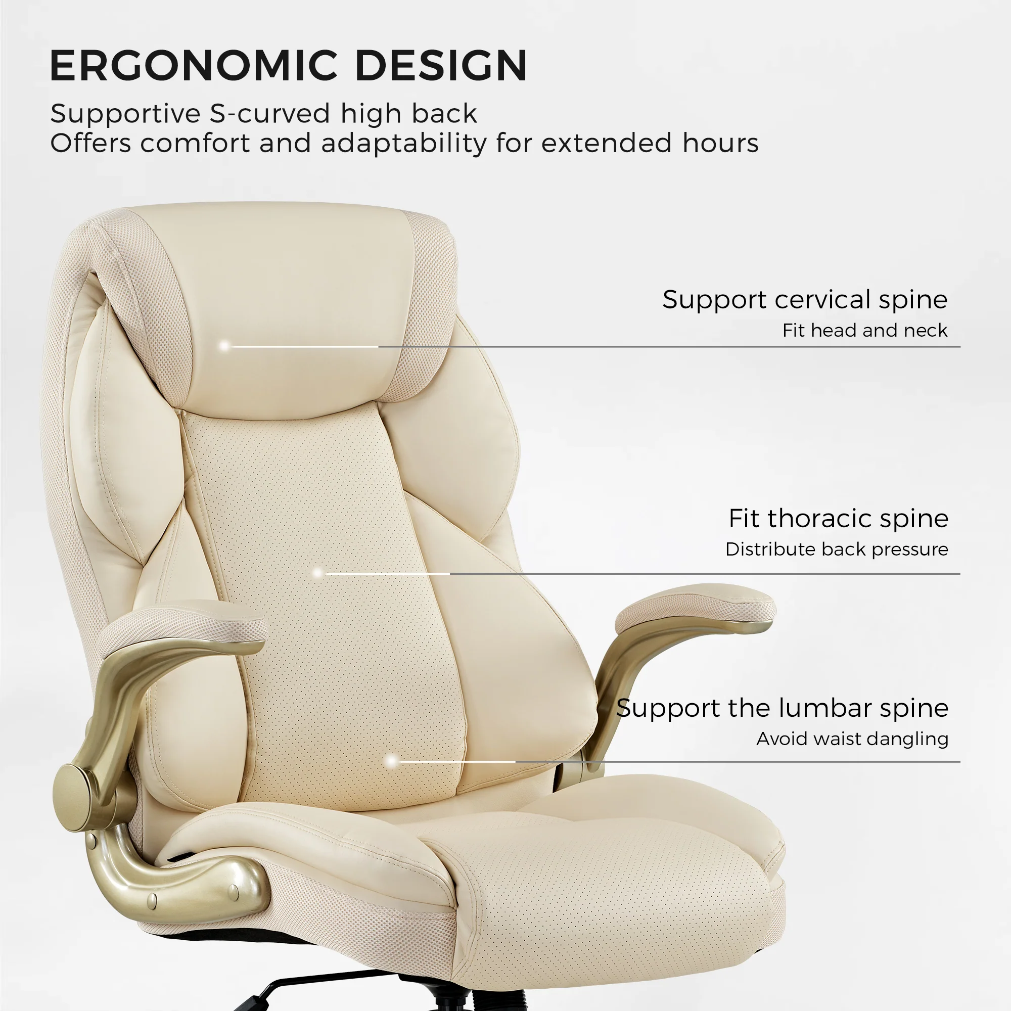 Galene, Faux Leather Office Chair - Image 52