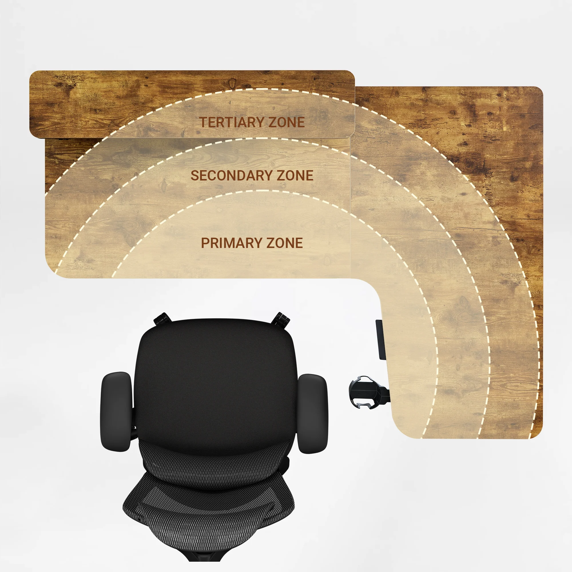 L-Shaped Standing Desk with Accessories Set (60"x23") - Image 144