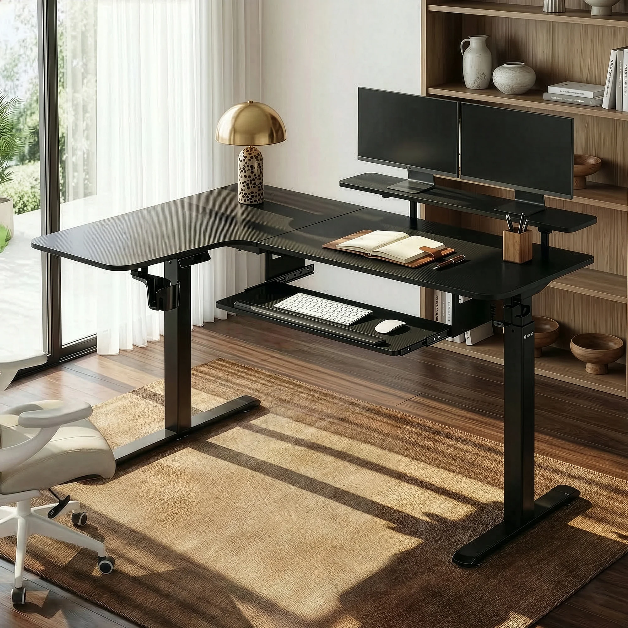 L-Shaped Standing Desk with Accessories Set (60"x23") - Image 15
