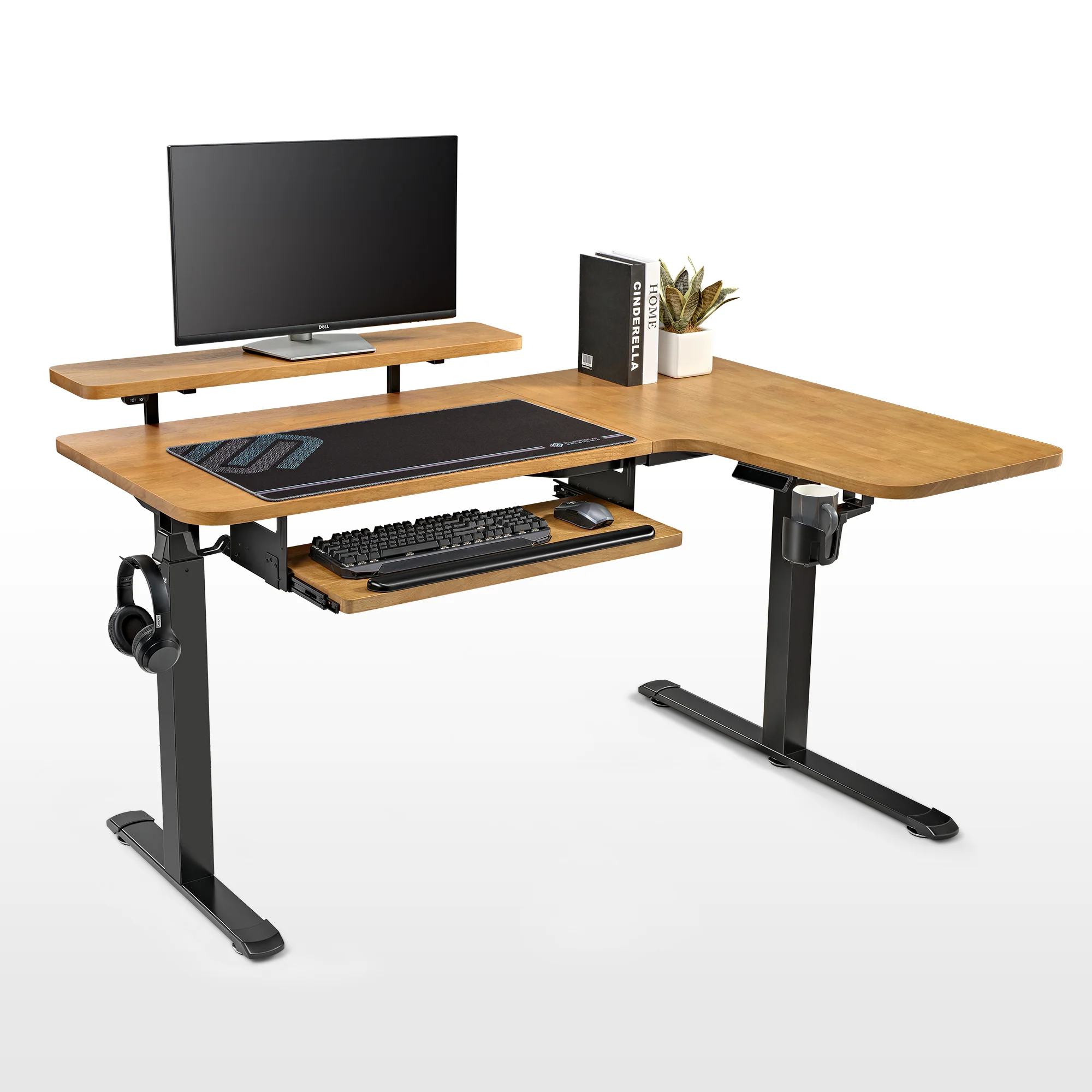 L-Shaped Standing Desk with Accessories Set (60"x23") - Image 155