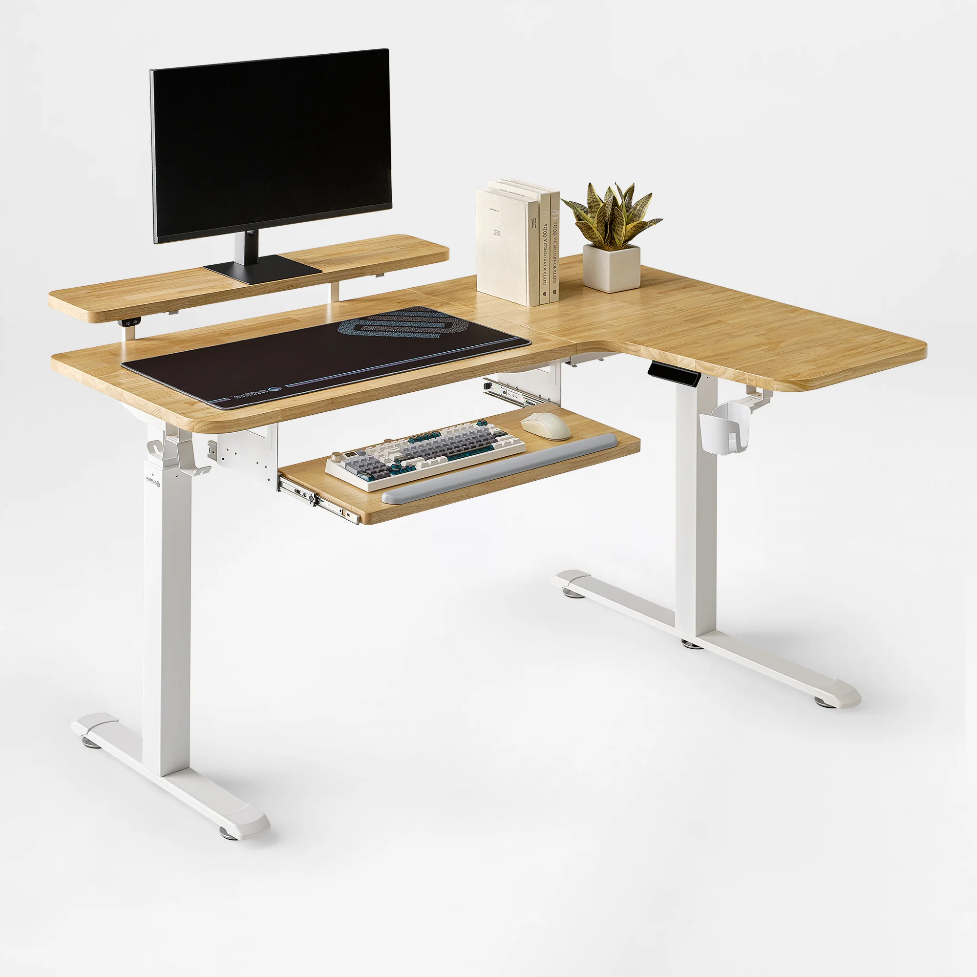 L-Shaped Standing Desk with Accessories Set (60"x23") - Image 169