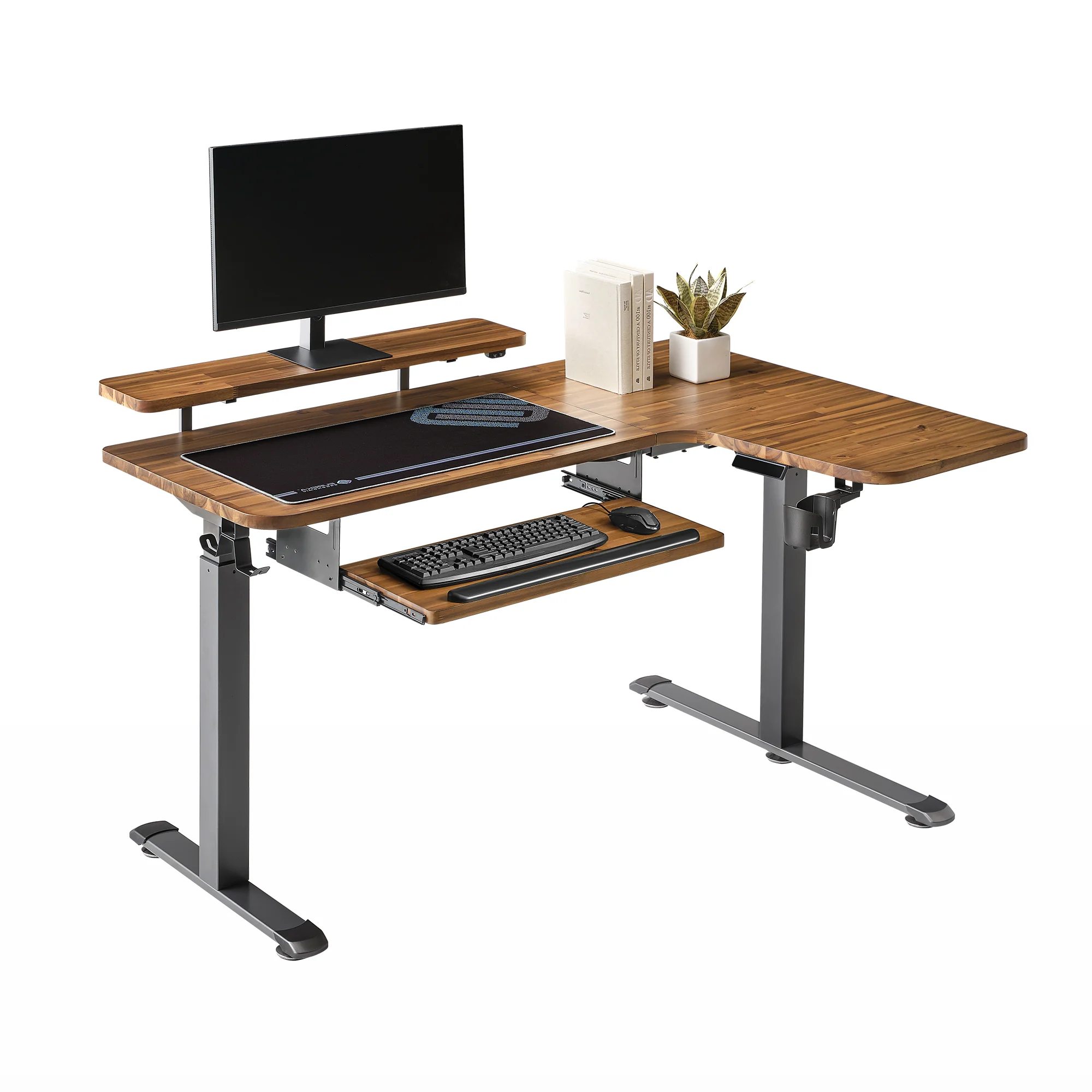 L-Shaped Standing Desk with Accessories Set (60"x23") - Image 183