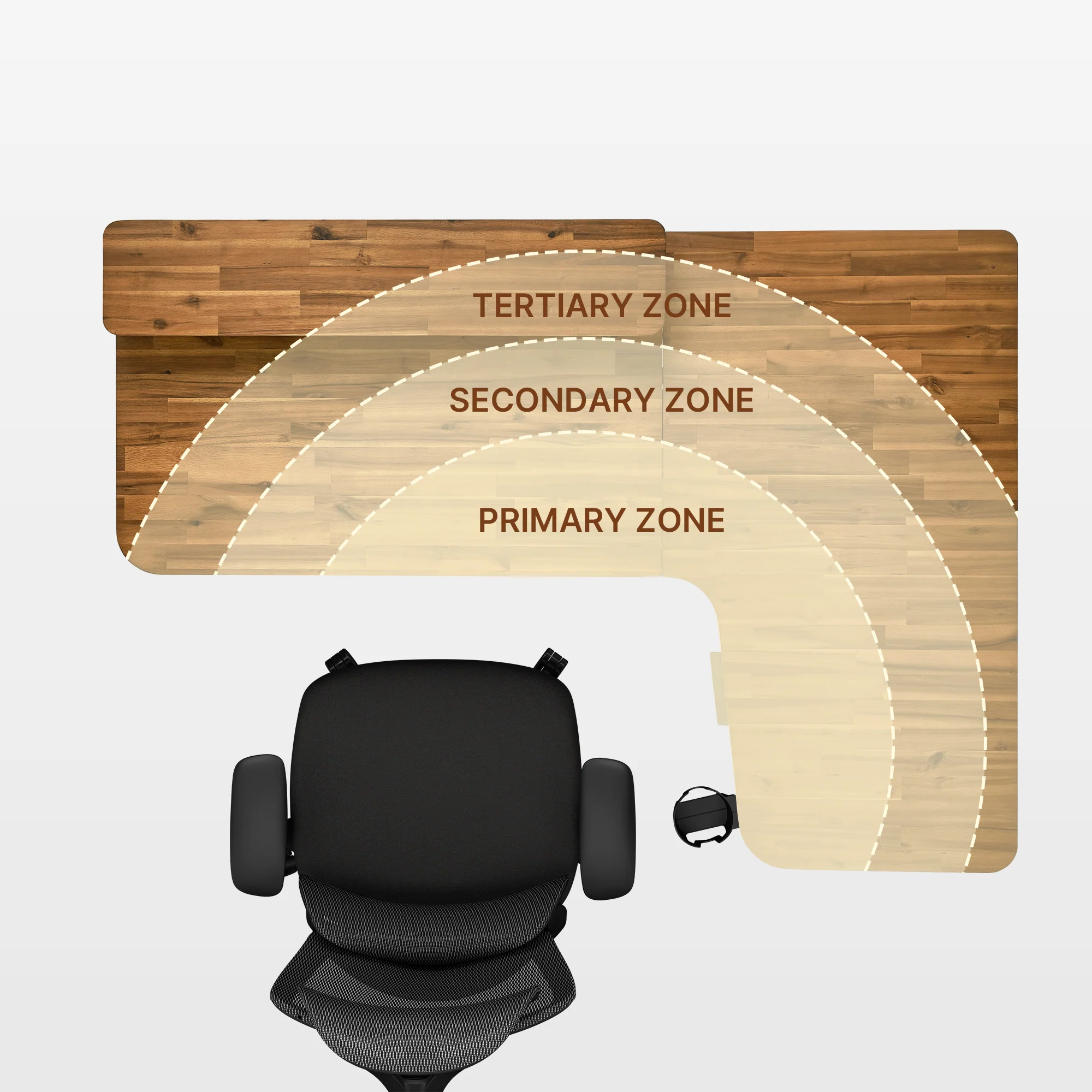 L-Shaped Standing Desk with Accessories Set (60"x23") - Image 184