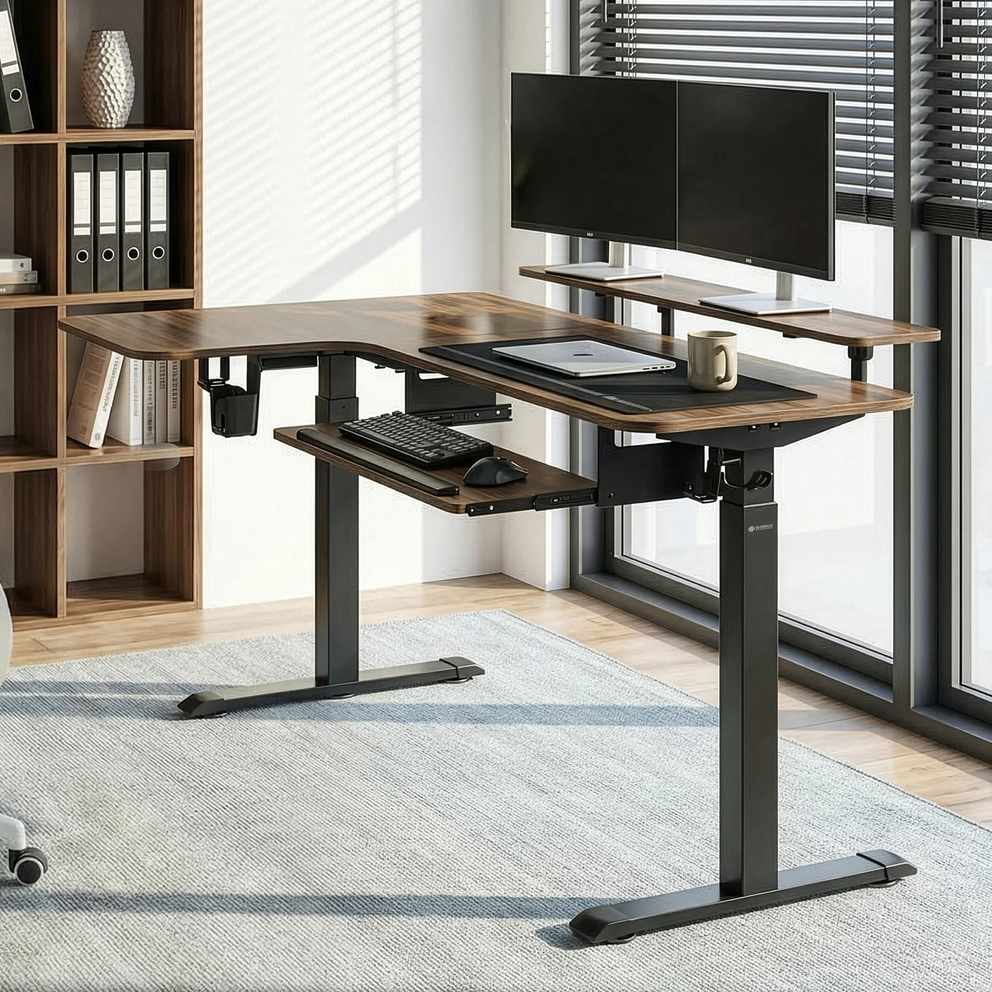 L-Shaped Standing Desk with Accessories Set (60"x23") - Image 32