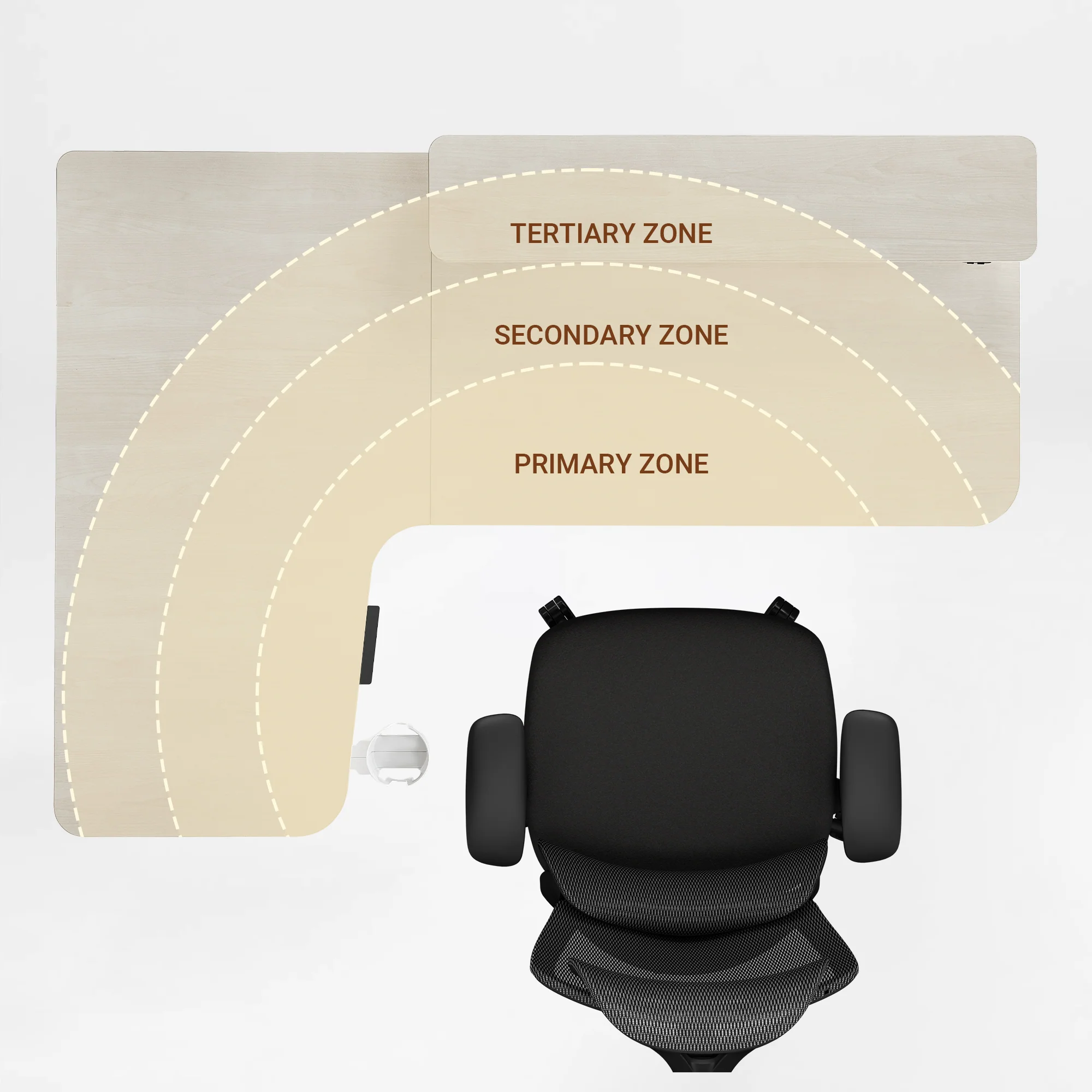 L-Shaped Standing Desk with Accessories Set (60"x23") - Image 4