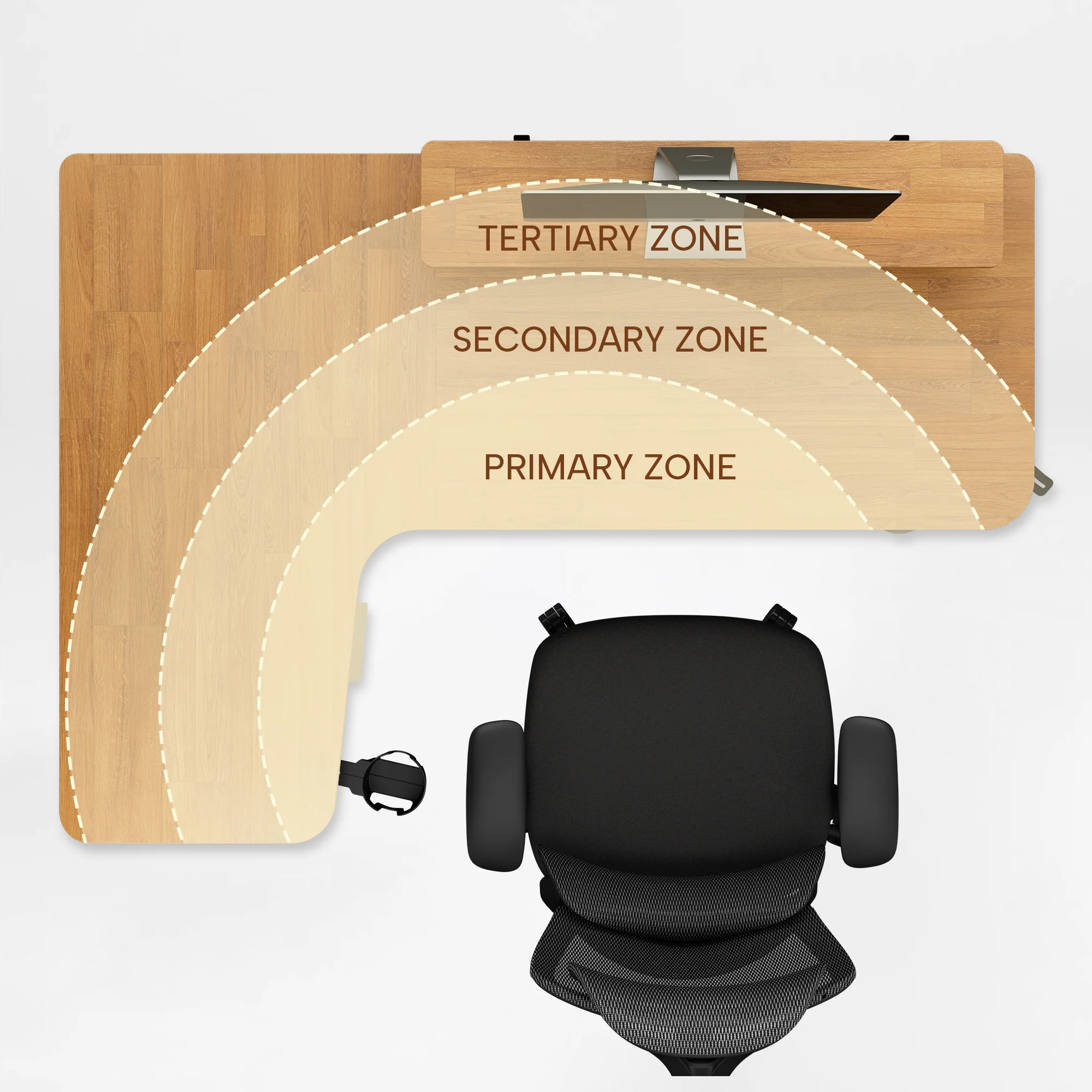 L-Shaped Standing Desk with Accessories Set (60"x23") - Image 62