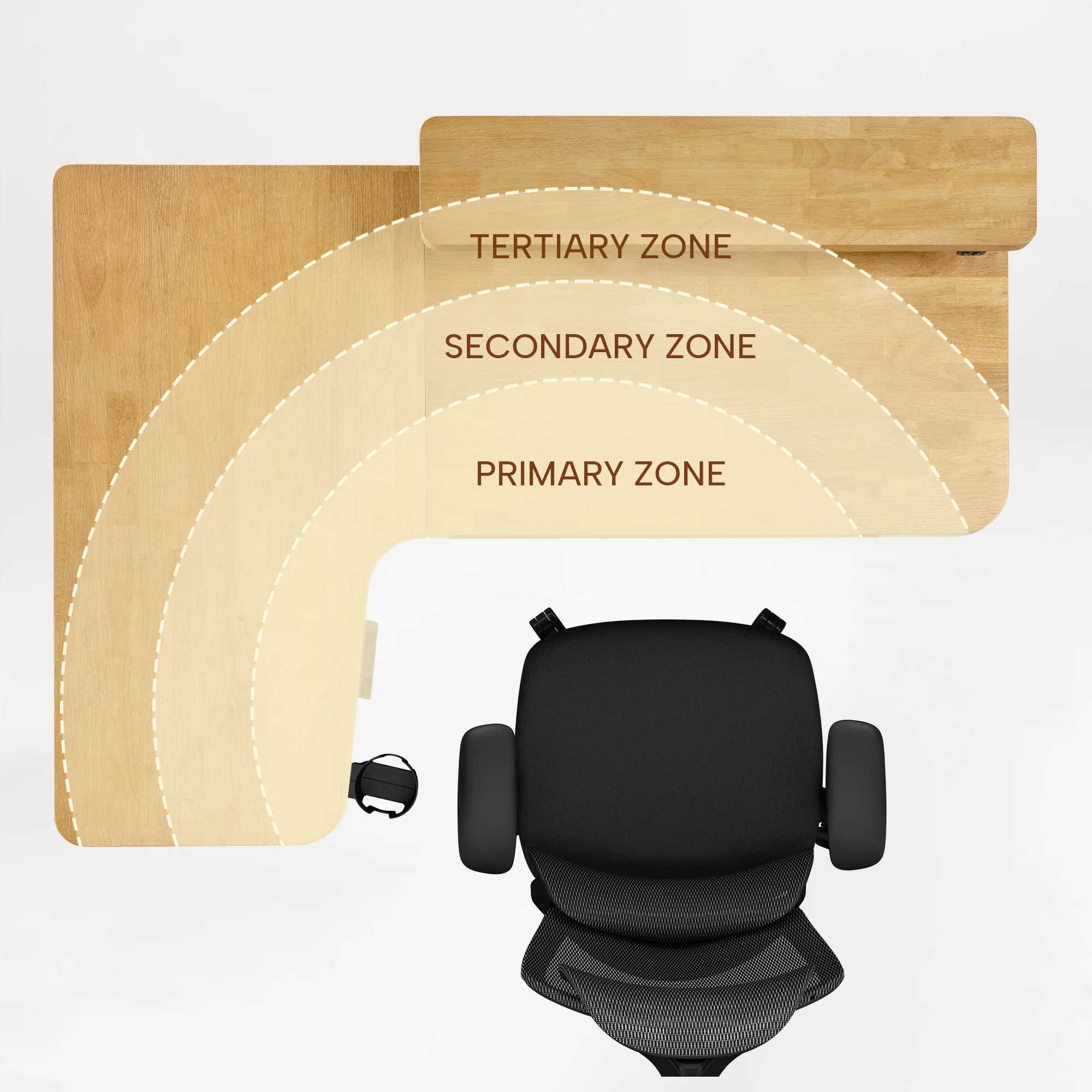 L-Shaped Standing Desk with Accessories Set (60"x23") - Image 76