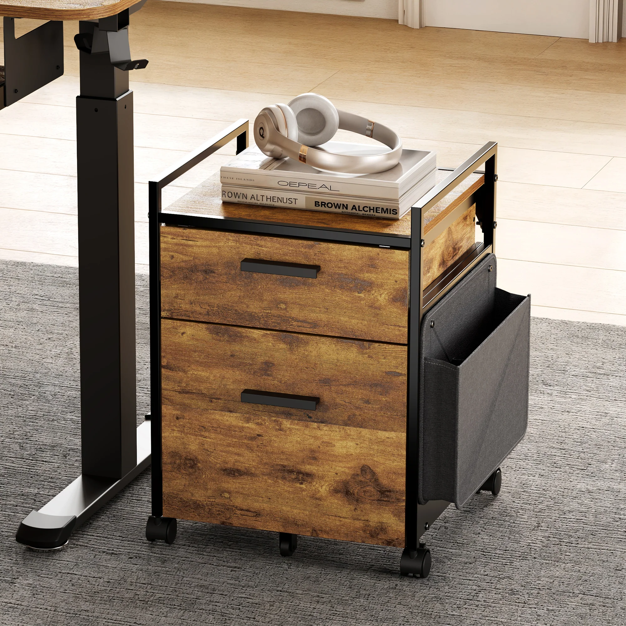 23" Rolling File Cabinet with Drawer - Image 14