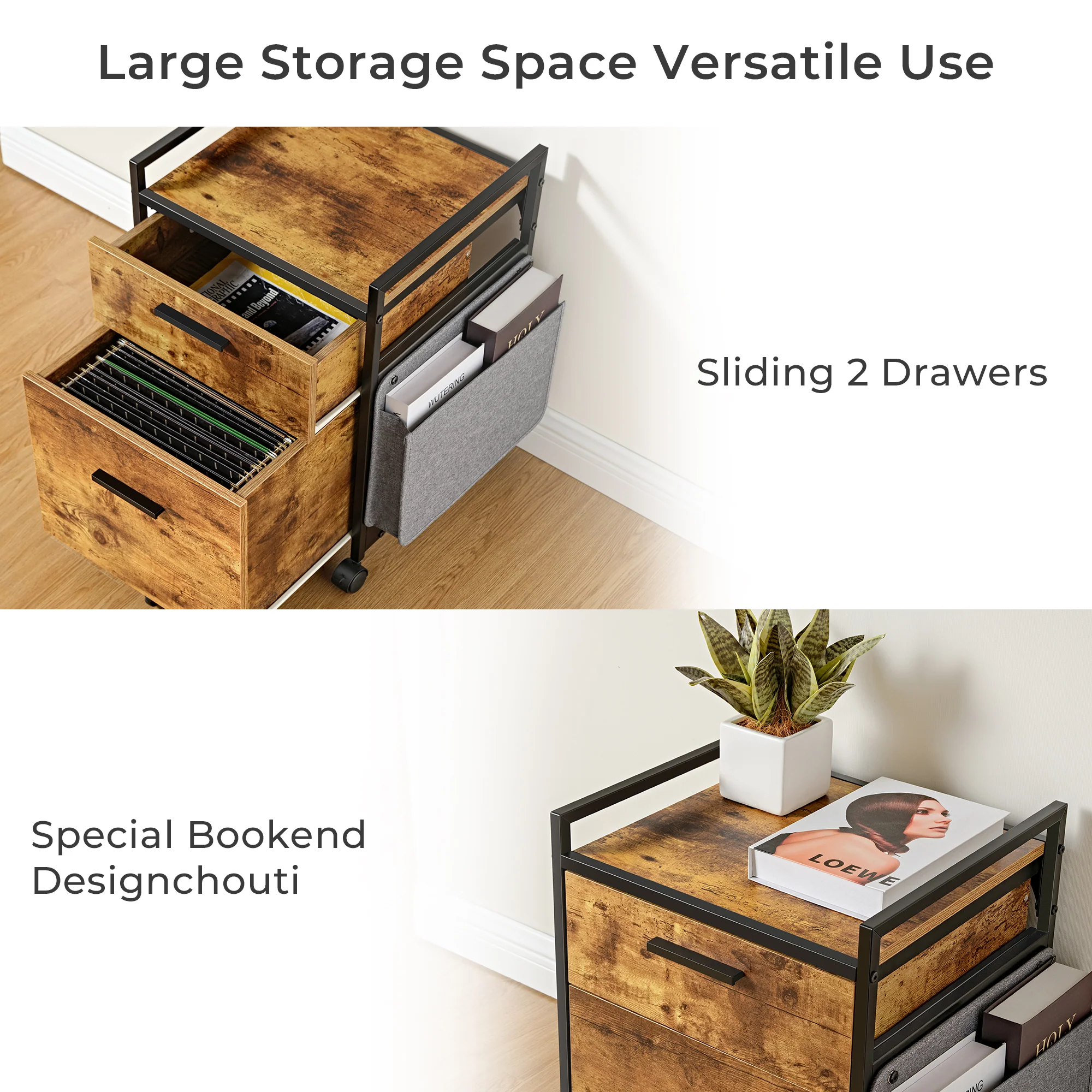 23" Rolling File Cabinet with Drawer - Image 21