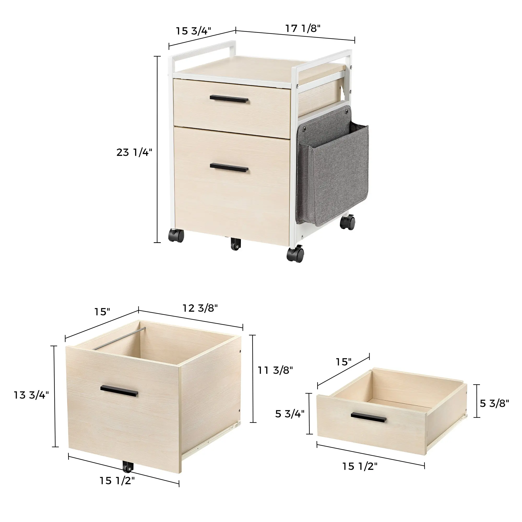 23" Rolling File Cabinet with Drawer - Image 32