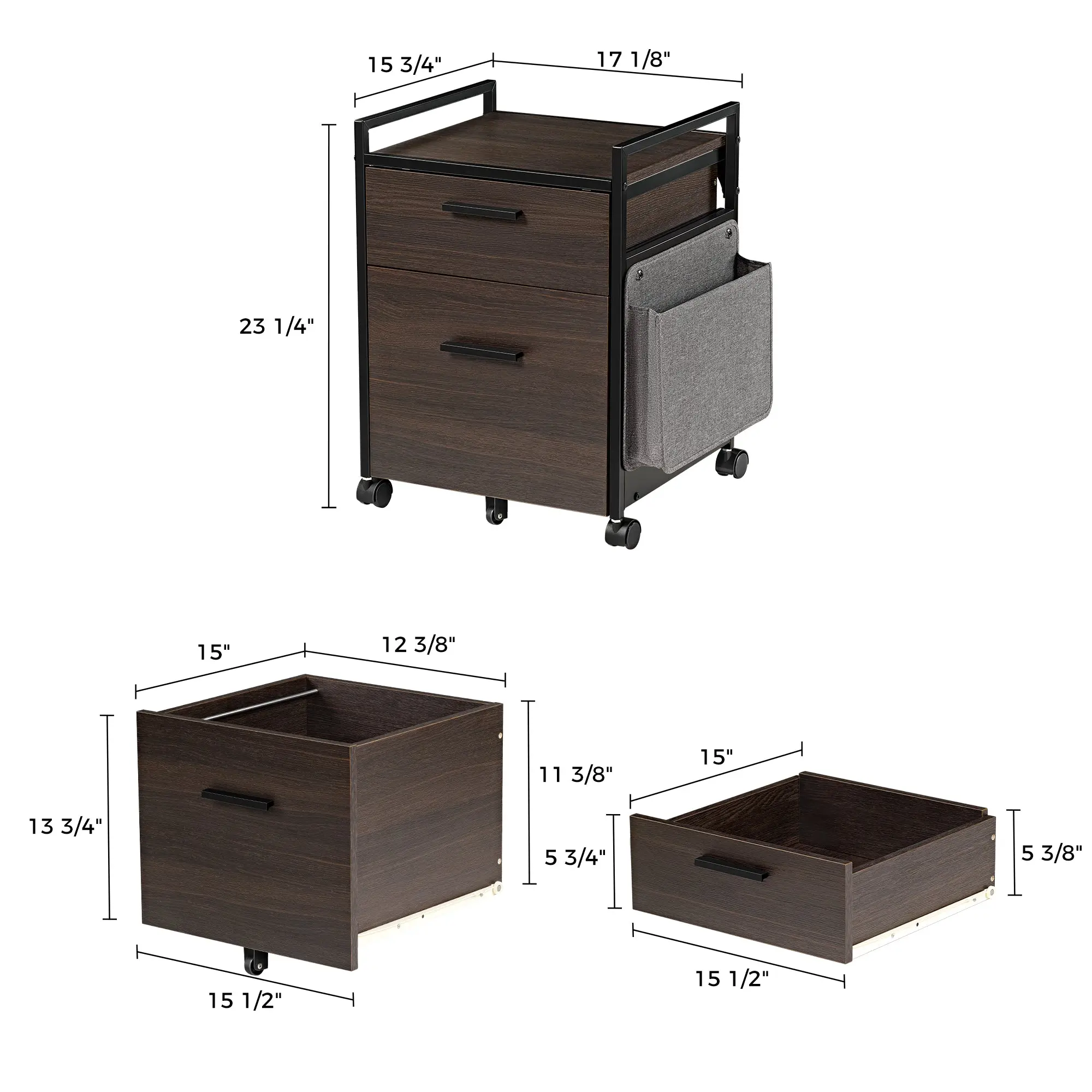 23" Rolling File Cabinet with Drawer - Image 39