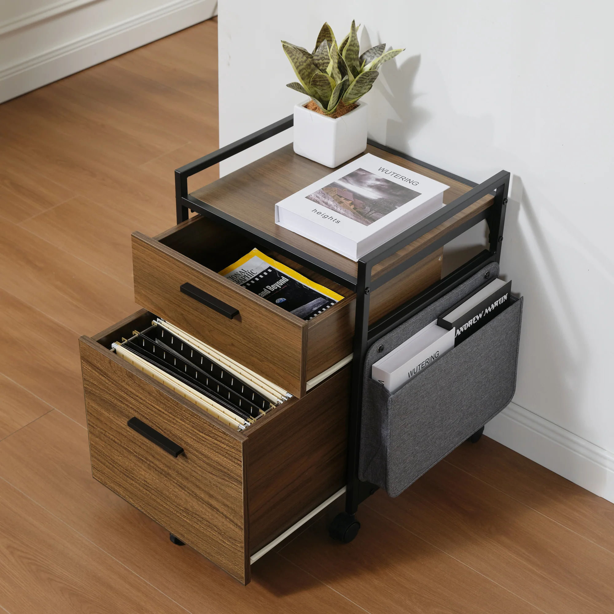 23" Rolling File Cabinet with Drawer - Image 4